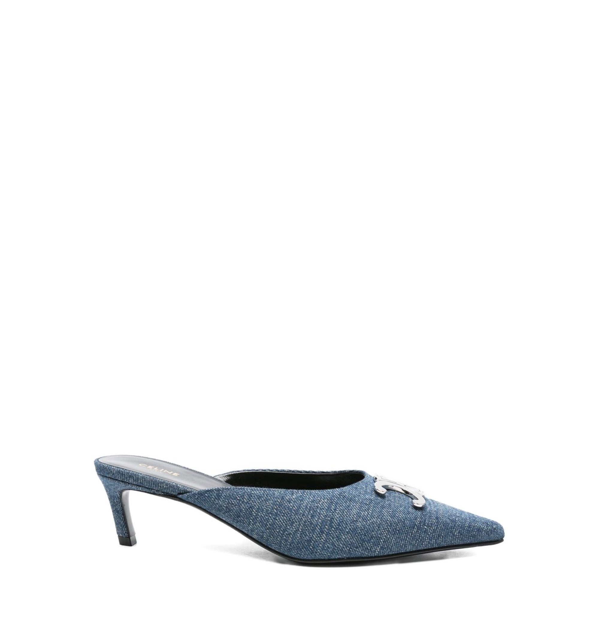 Celine Alma Triomphe Mule - Denim