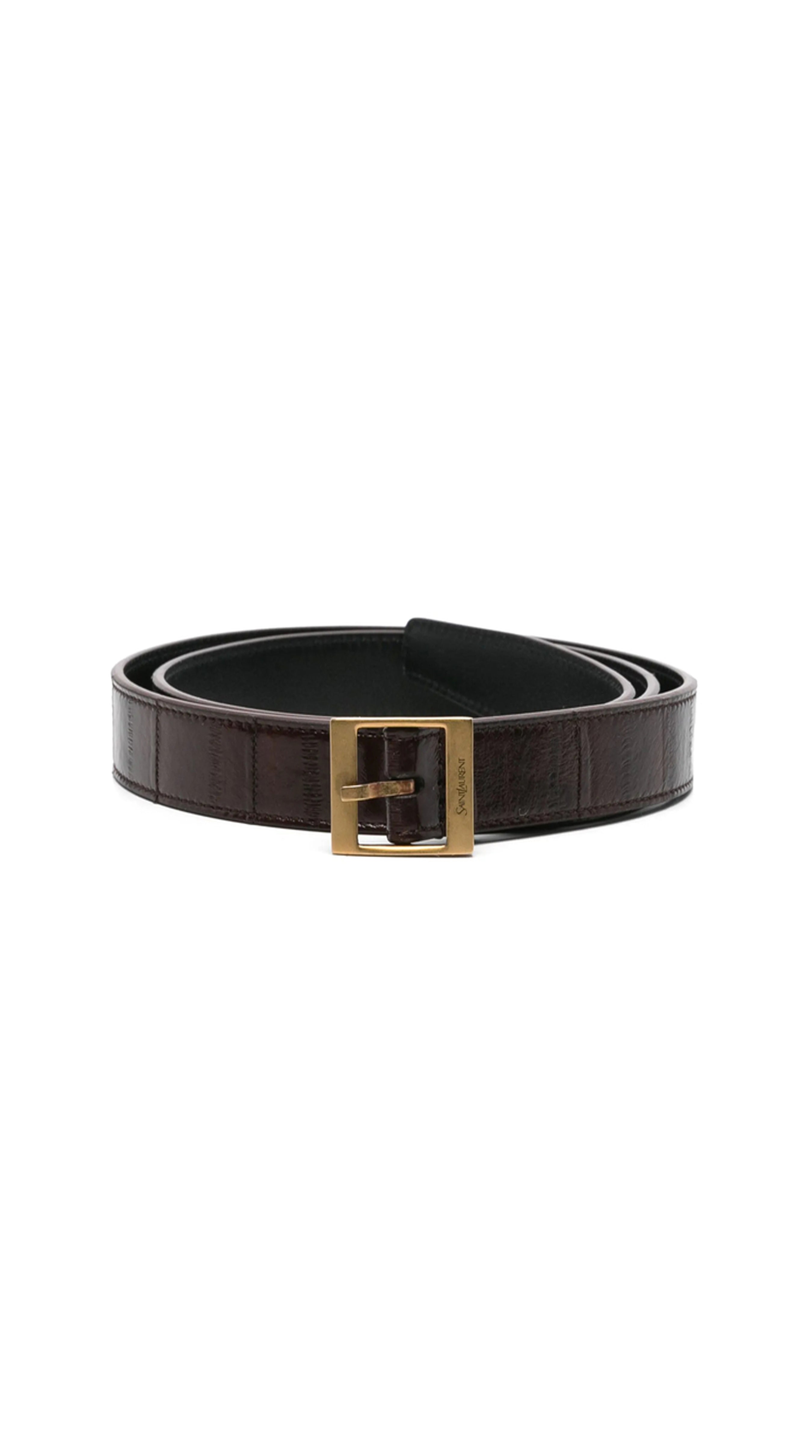 Fine Ceinture Rectangle Belt - Brown