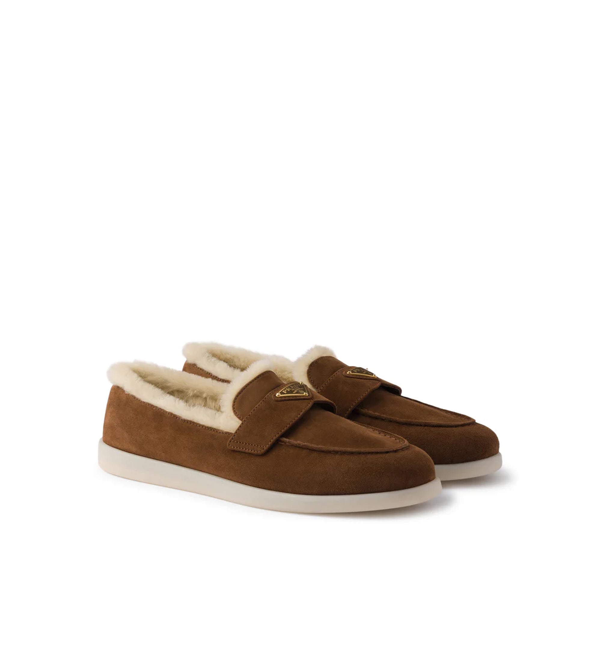 Suede And Sheepskin Loafers