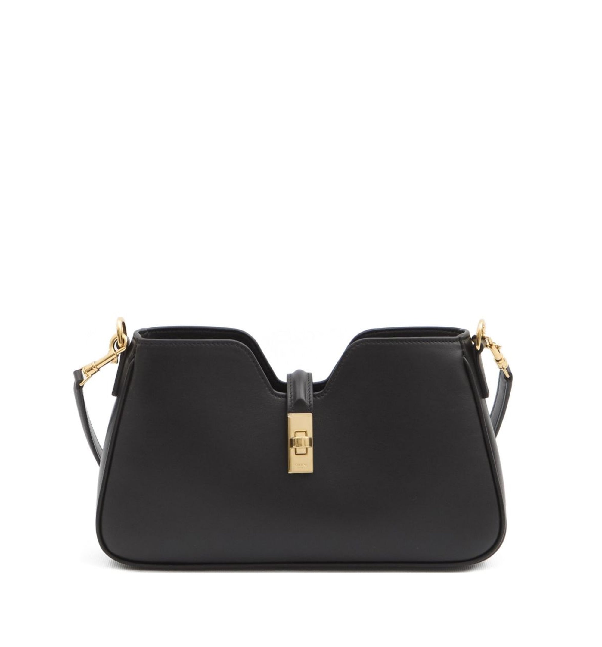 Camille 16 Leather Shoulder Bag - Black