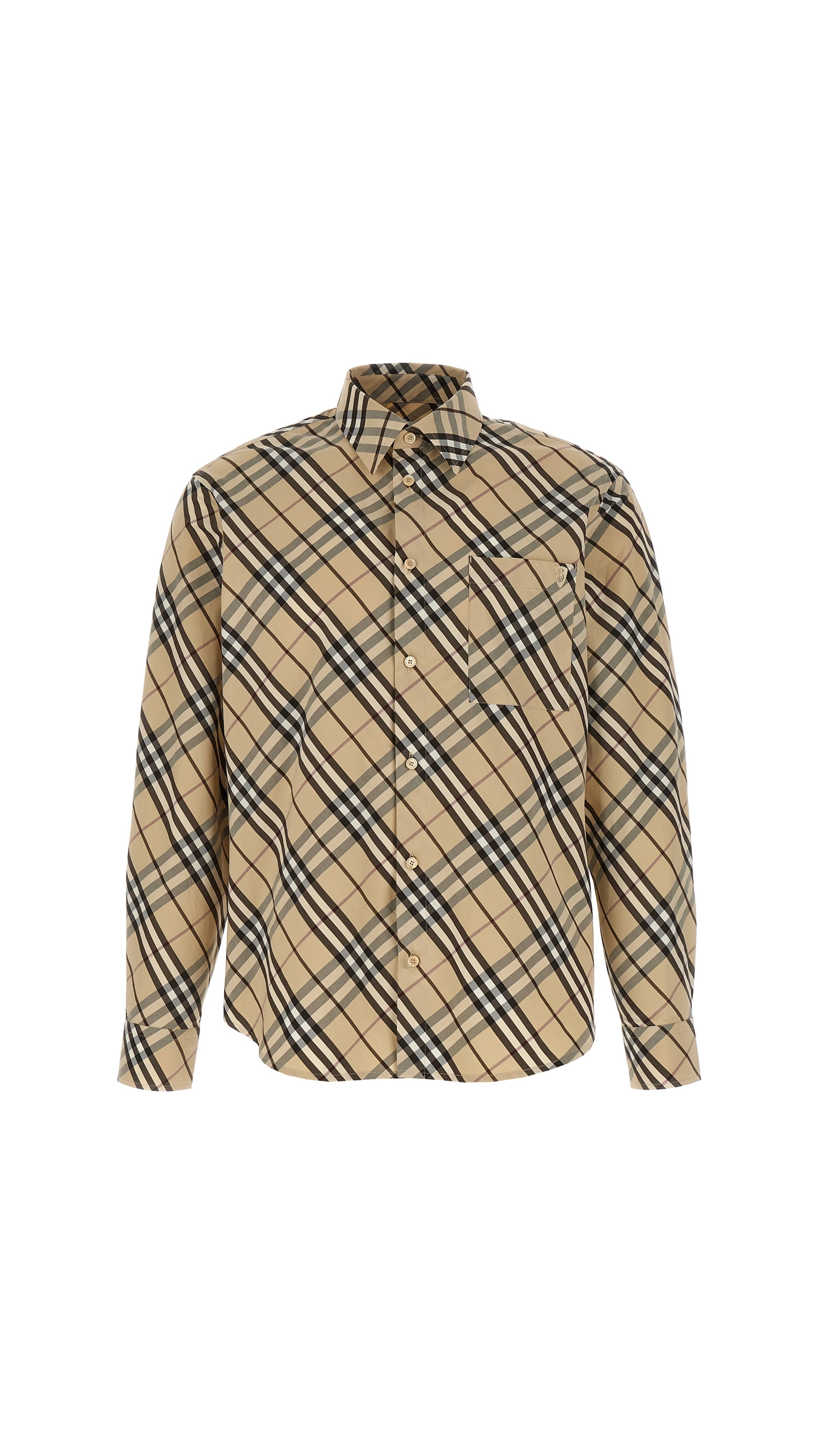 Check Shirt- Beige