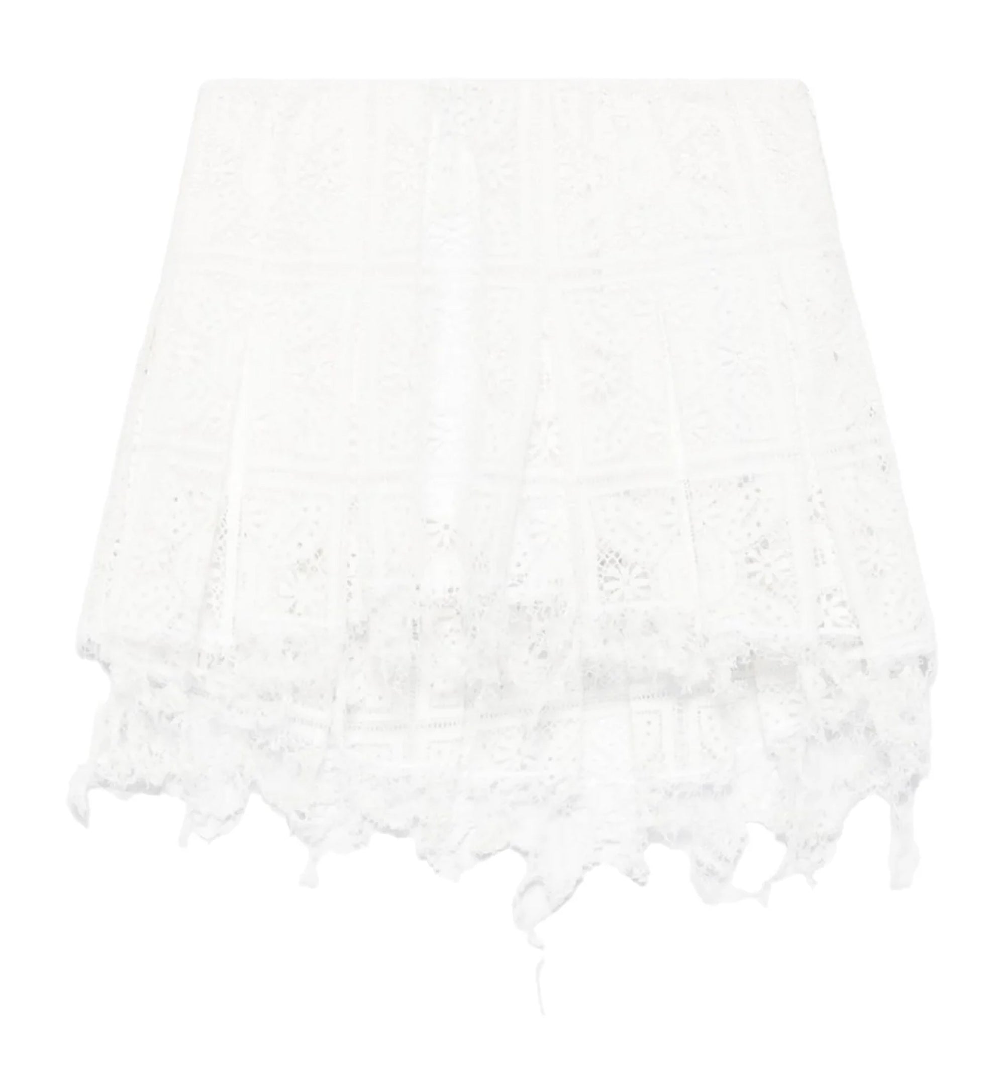 Pleated Mini Skirt In Cotton Blend