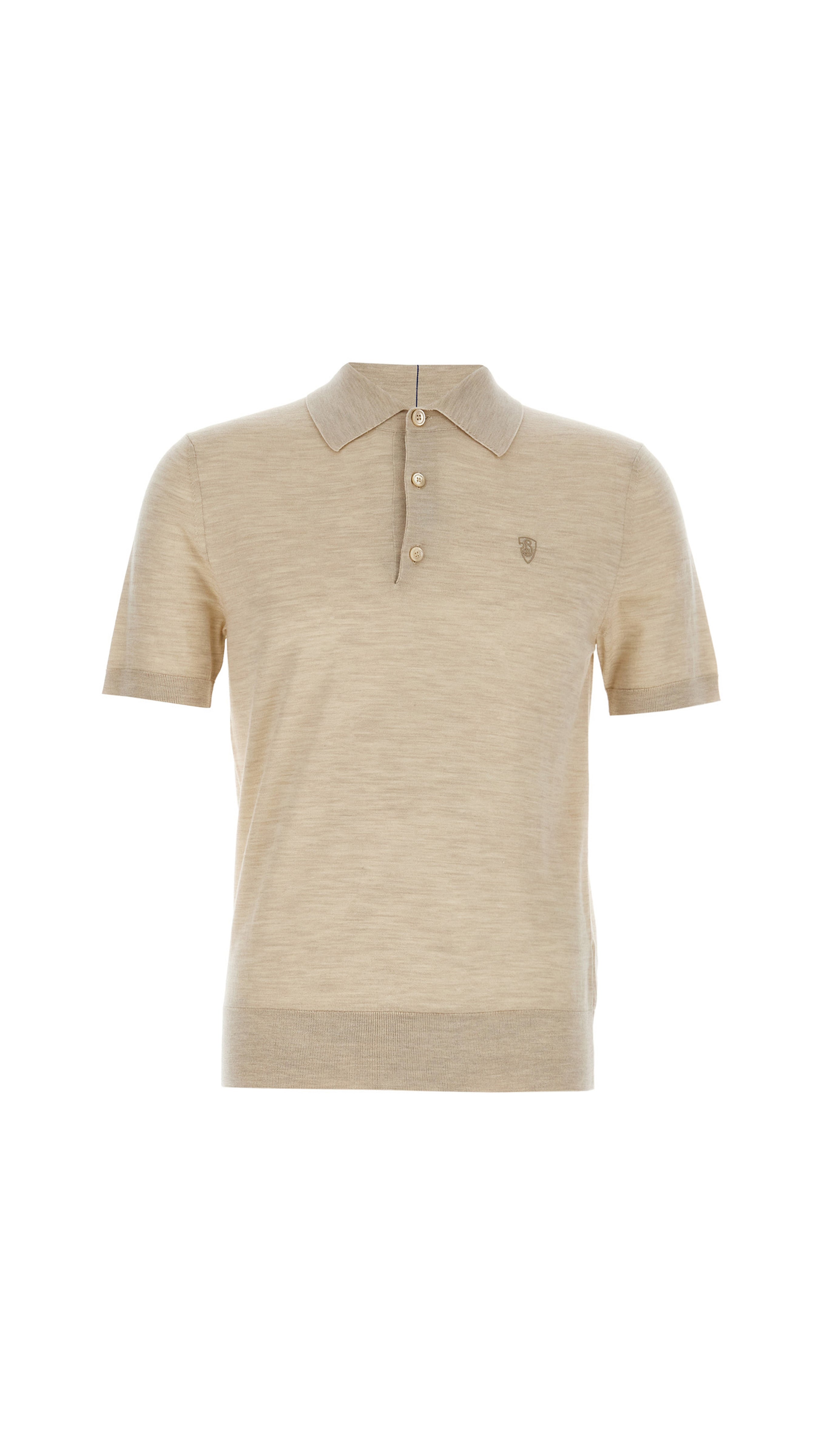 Wool Shirt Polo - Nutmeg