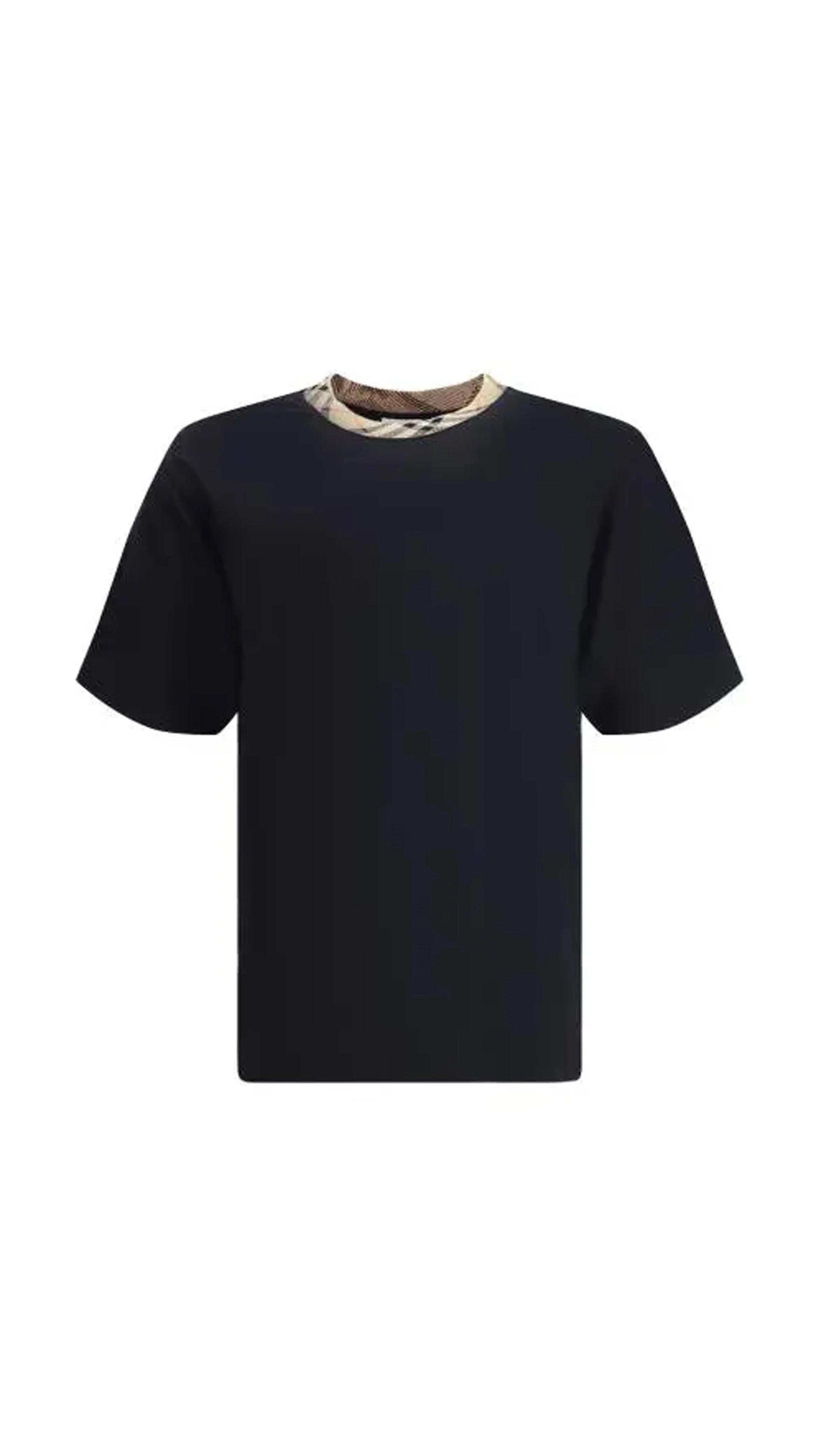 Lanesbury Check Tee - Black