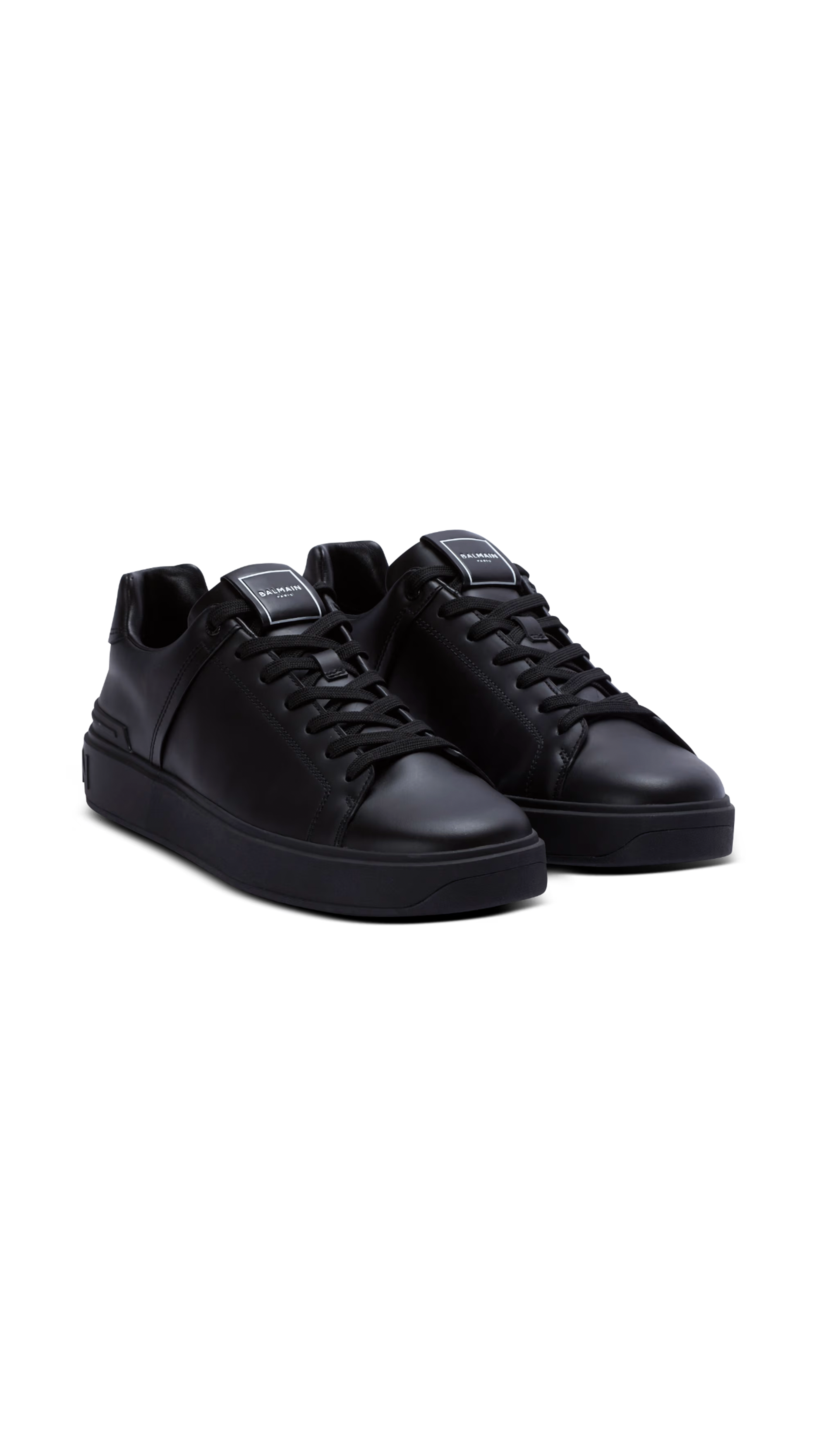 B-Court Trainers in Calfskin - Black