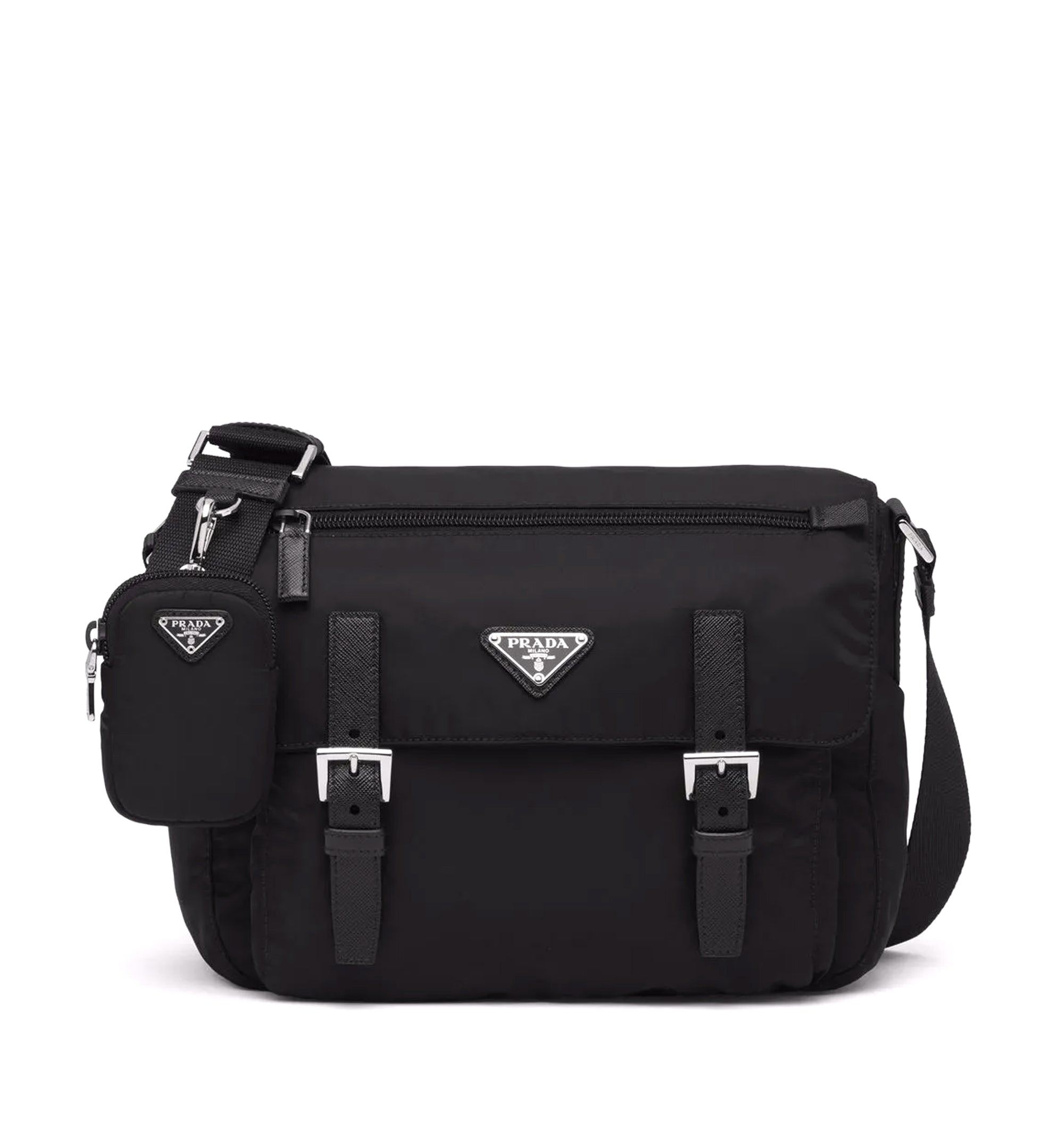 Re-nylon Triangle Logo-plaque Shoulder Bag