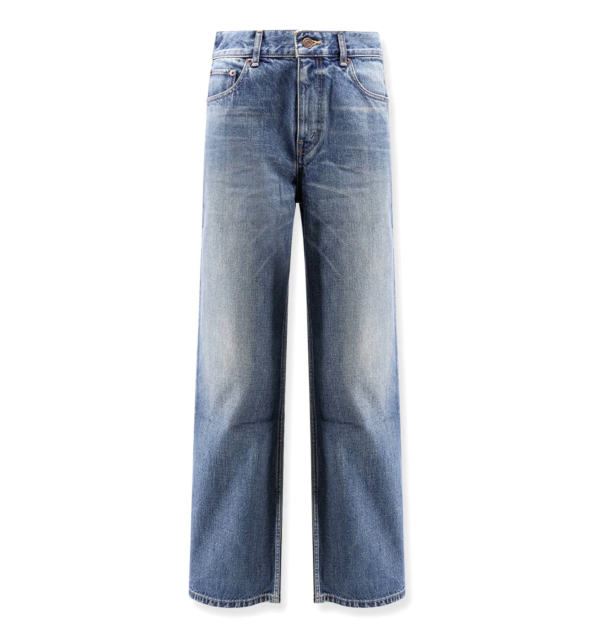 Max Jeans In Cotton Denim - Light Blue