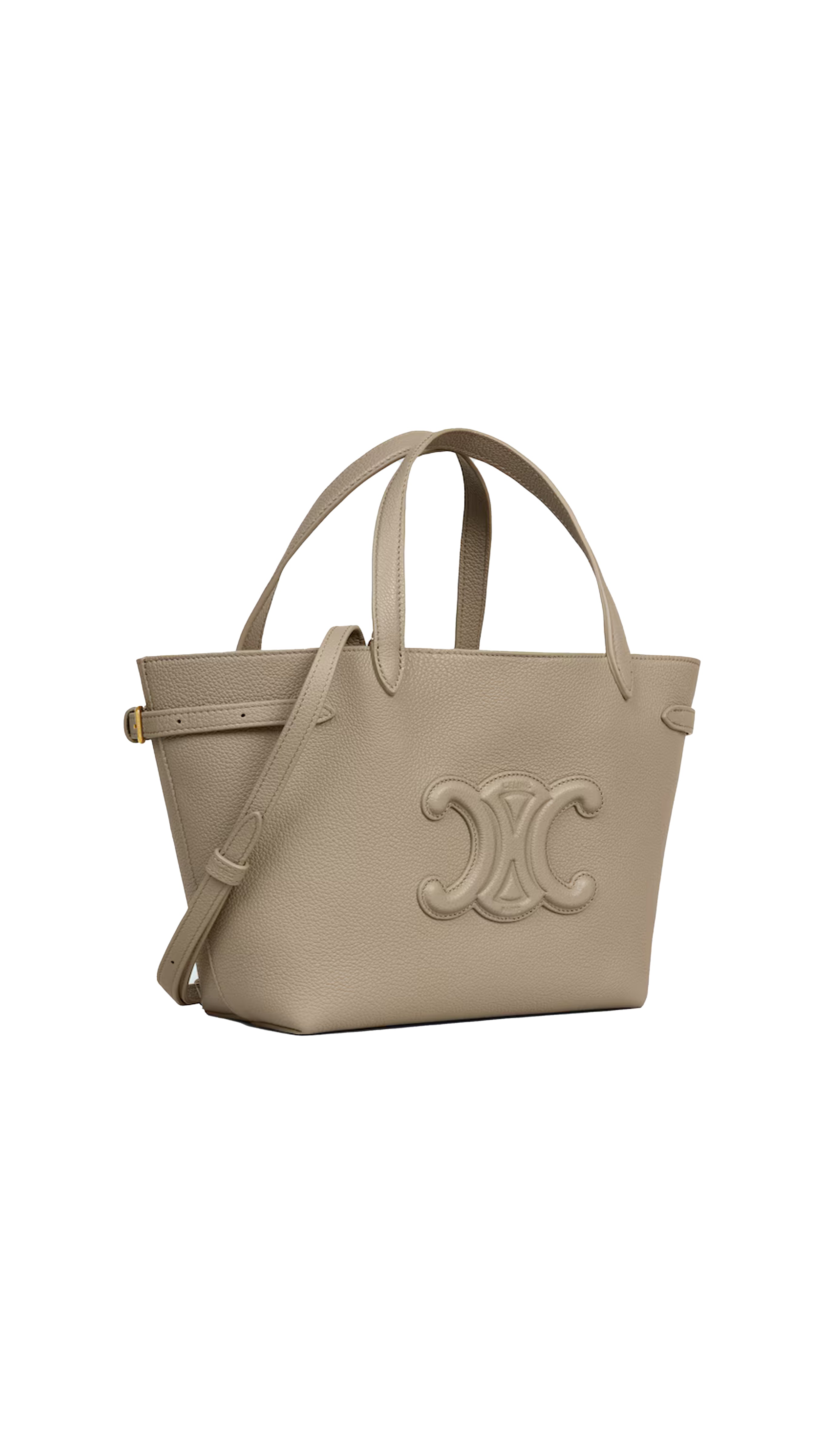Mini Cabas Anais Cuir Triomphe in Grained Calfskin - Modern Taupe