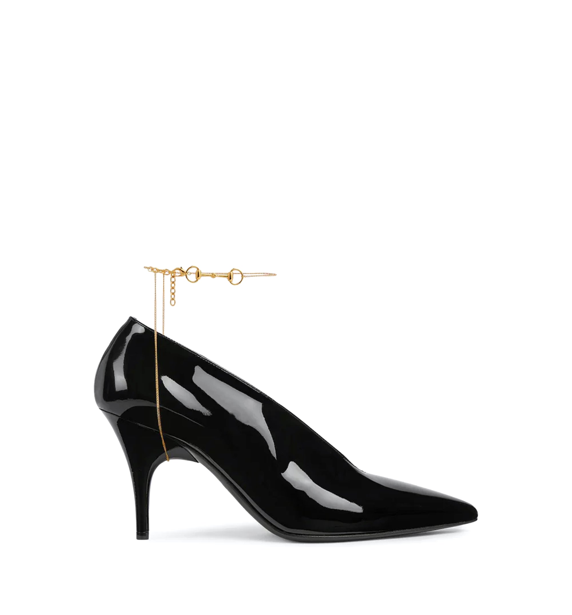 97 Patent Leather Sabot With Heel
