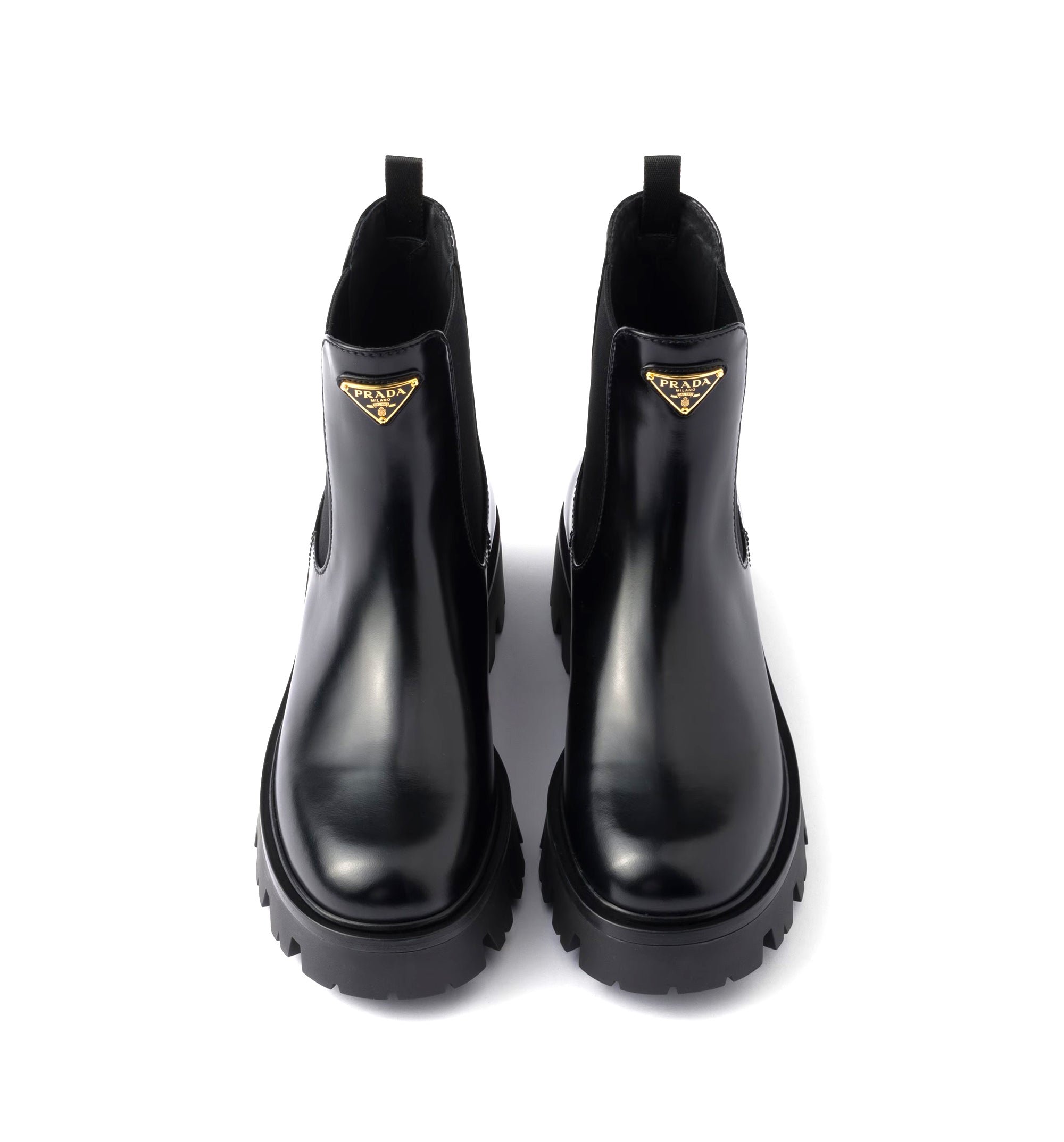 Brushed leather booties