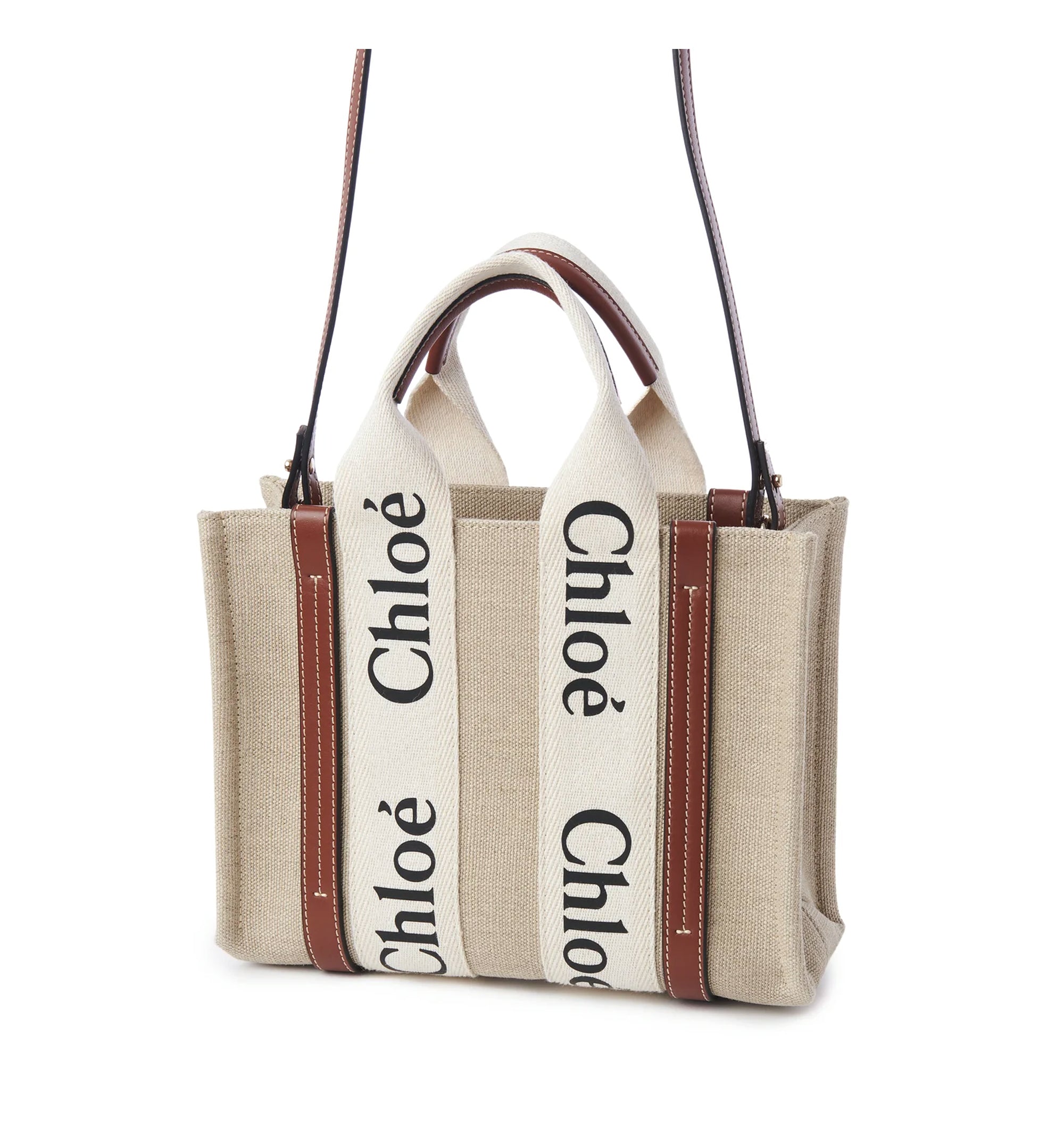 Small Woody Tote Bag In Linen