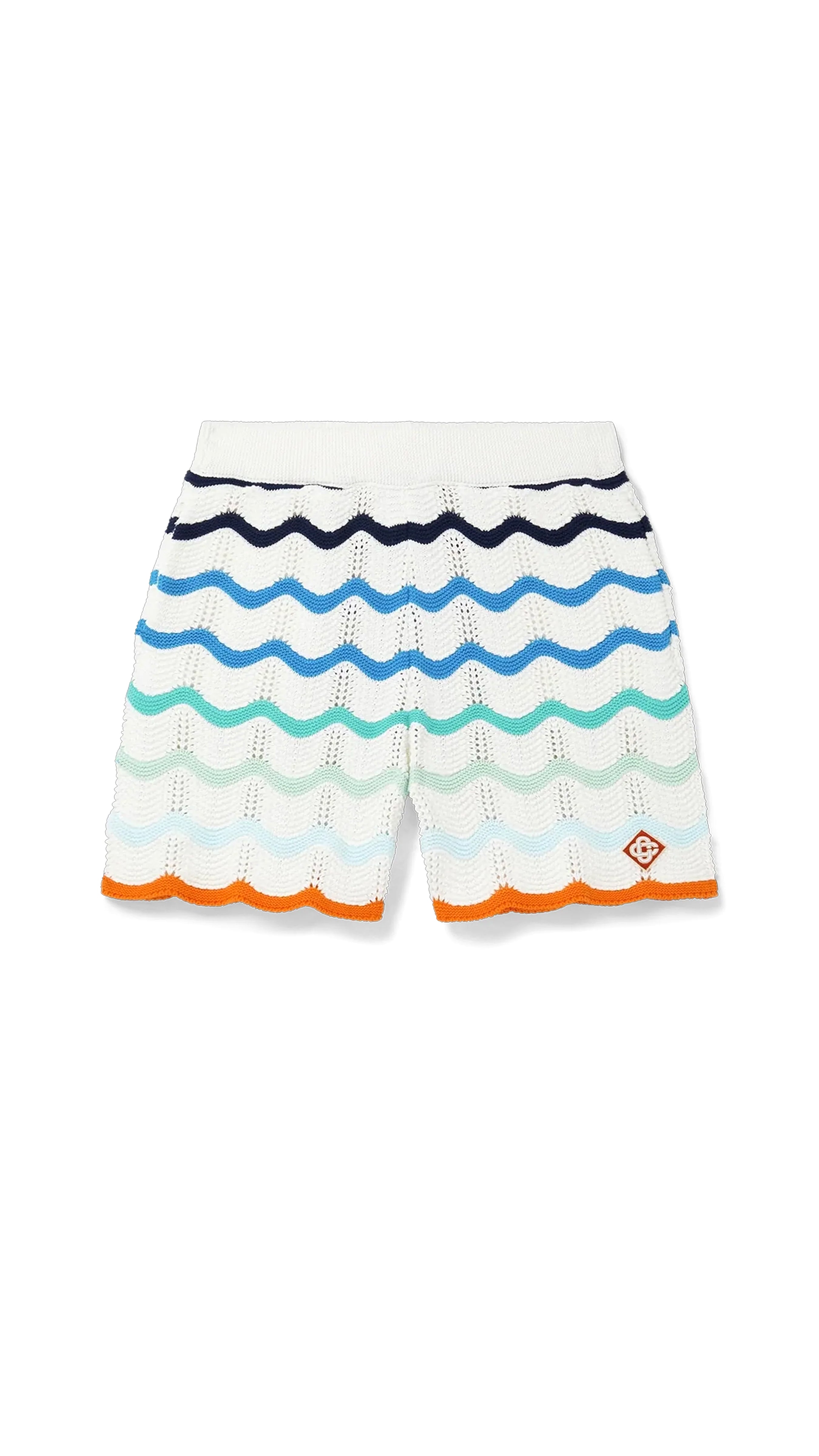 Gradient Wave Crochet Shorts - Multicolor