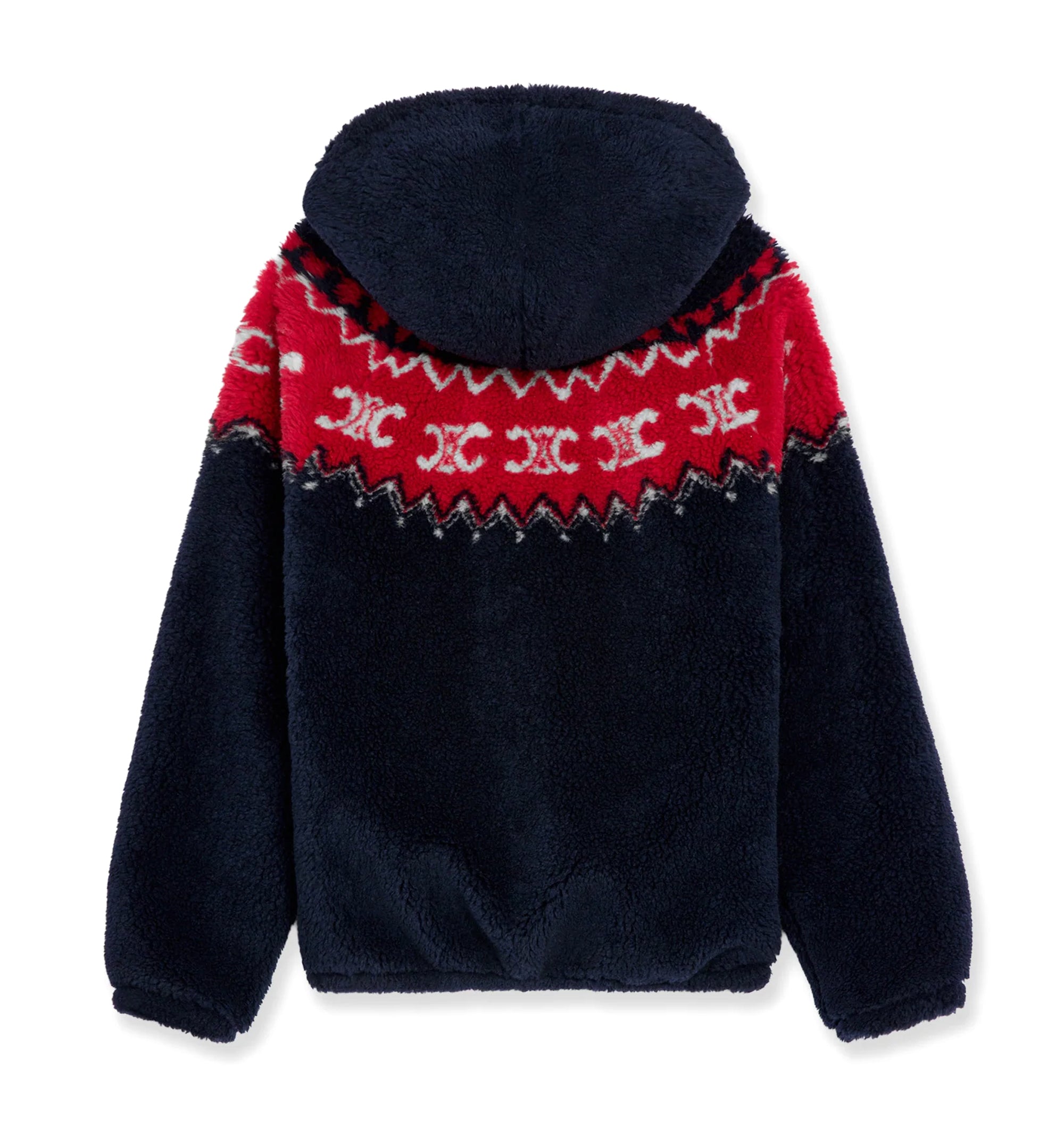 Hooded Jacket In Triomphe Fair Isle Fleece