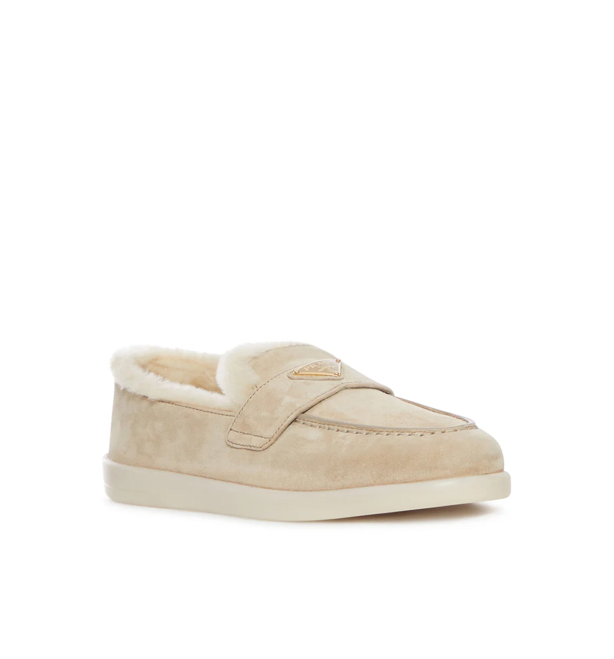 Suede And Sheepskin Loafers