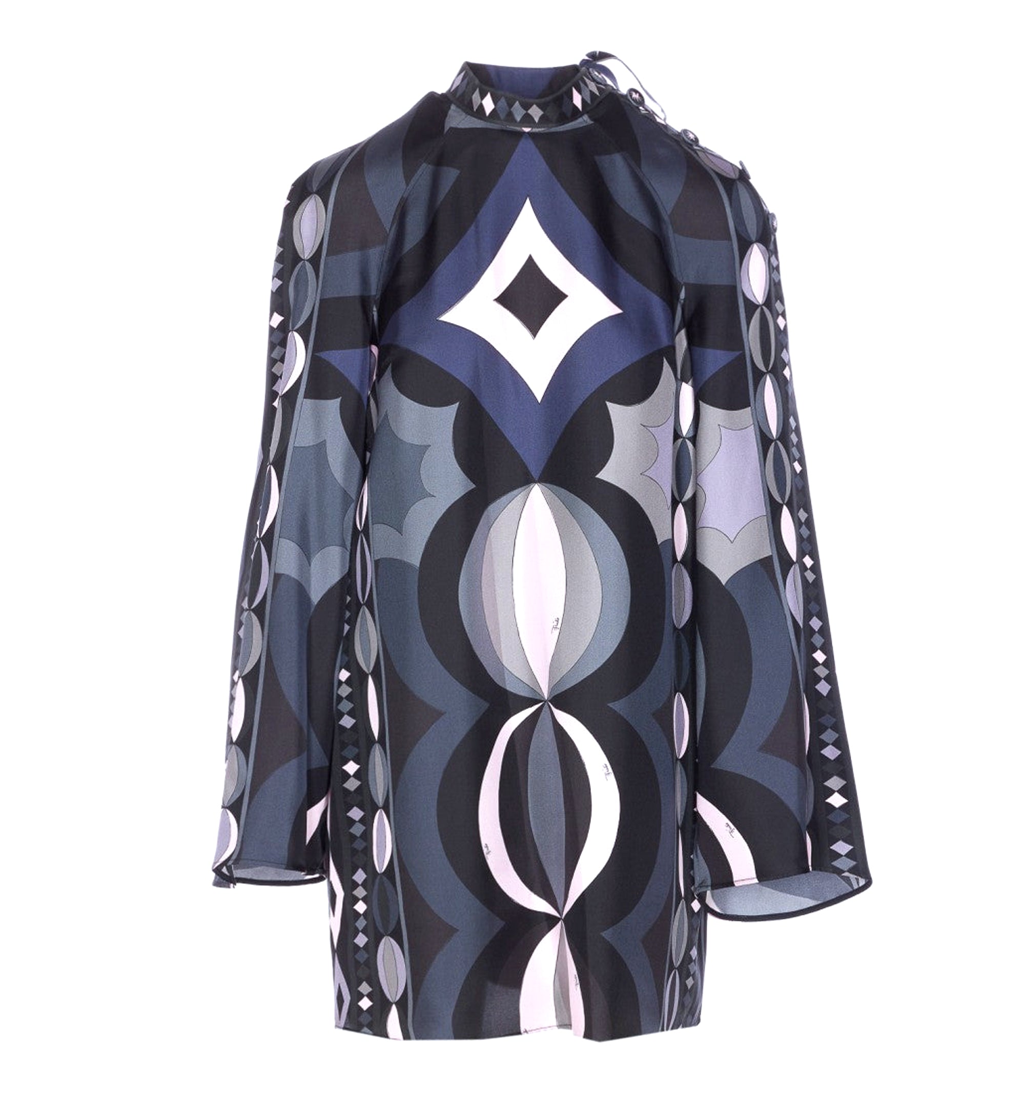 Printed Silk Maxi Dress - Multicolor
