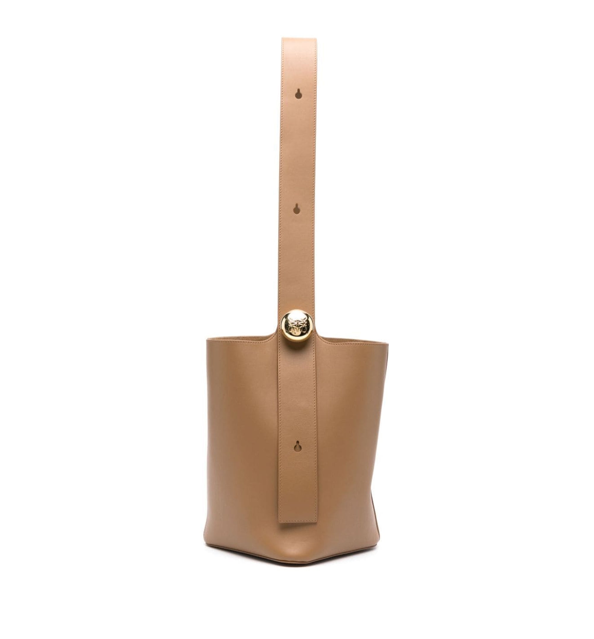 Medium Pebble Bucket Bag in Mellow Calfskin