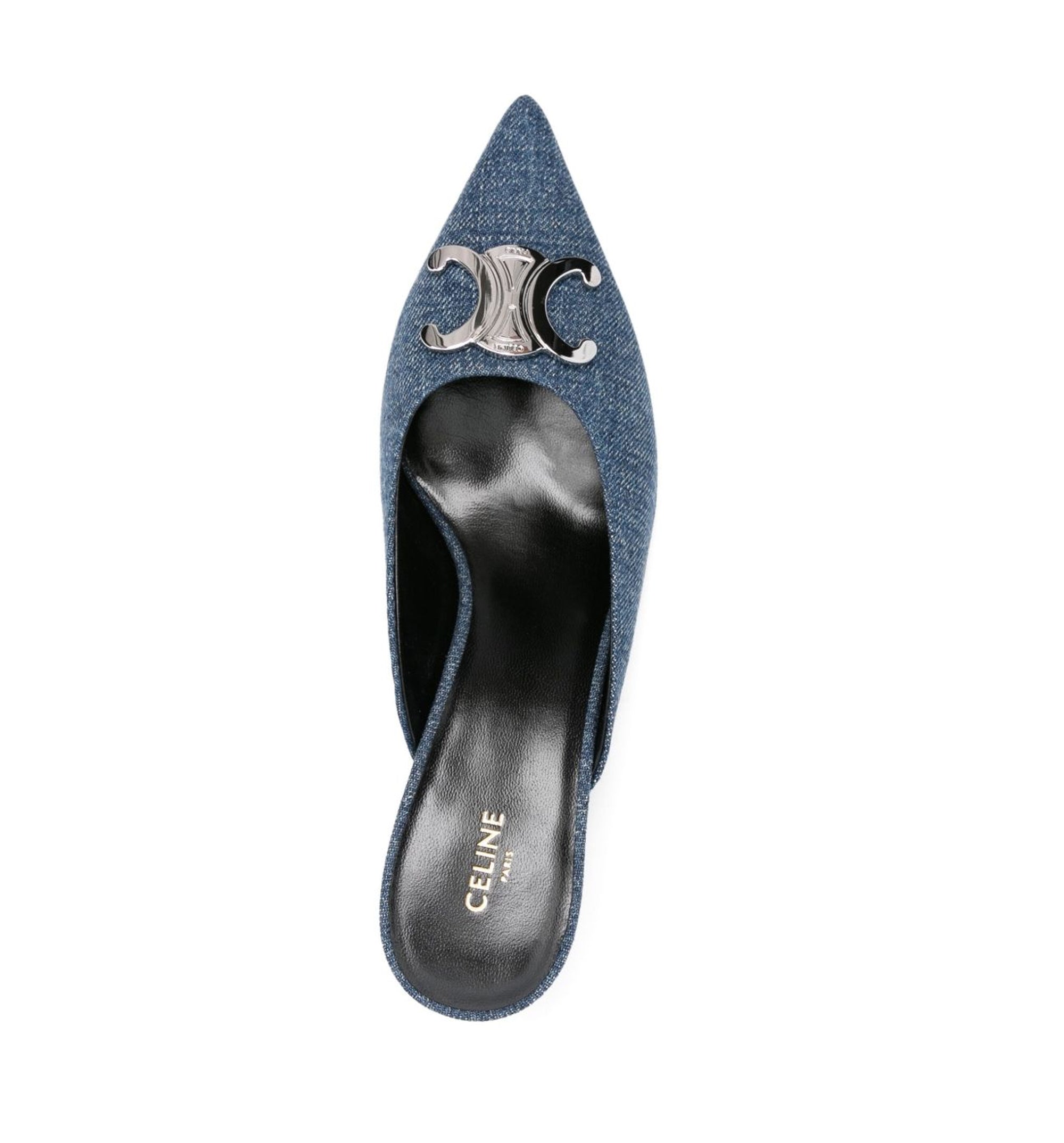 Celine Alma Triomphe Mule - Denim
