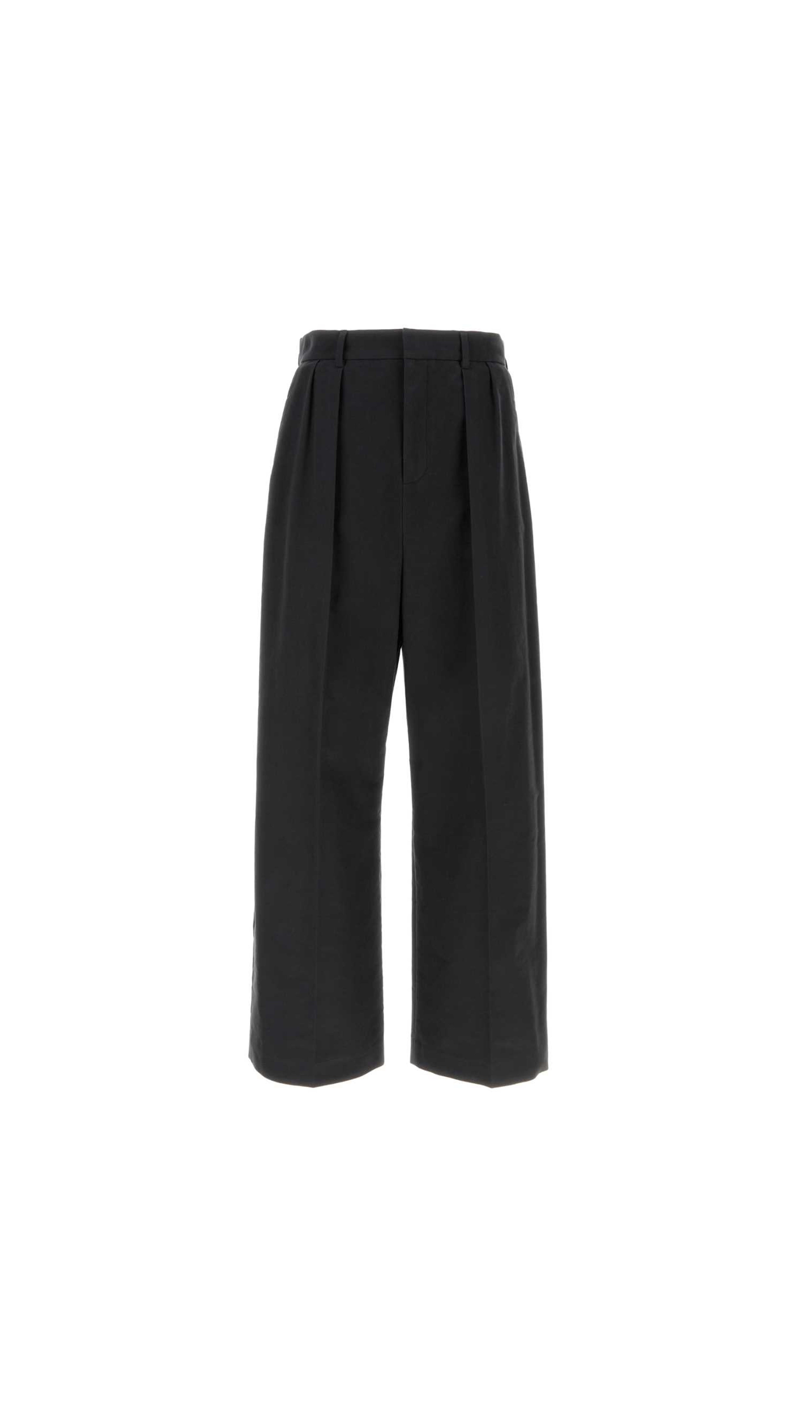 Trousers In Cotton - Dark Anthracite