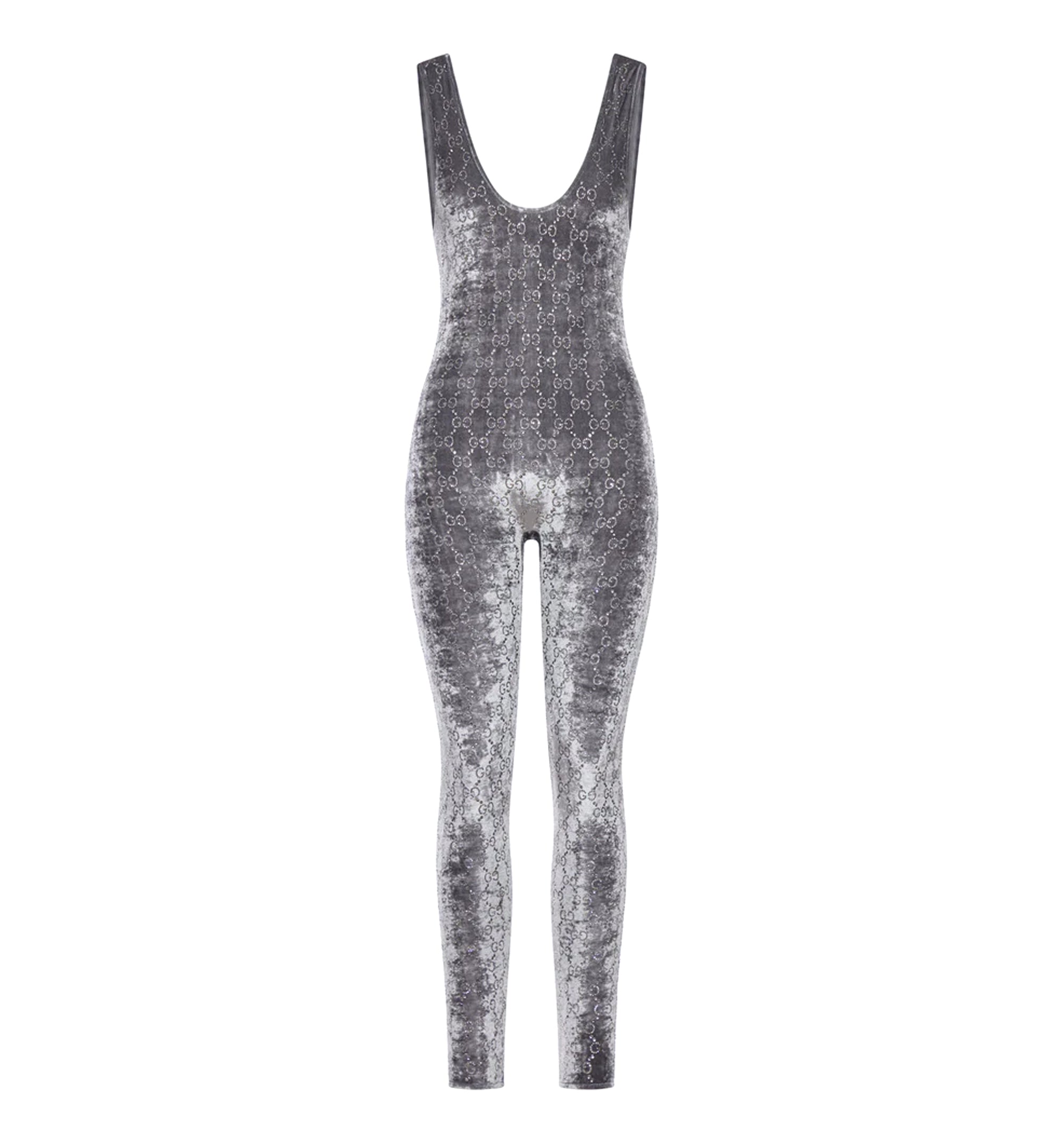 Jumpsuit With Gg Crystal Embroidery