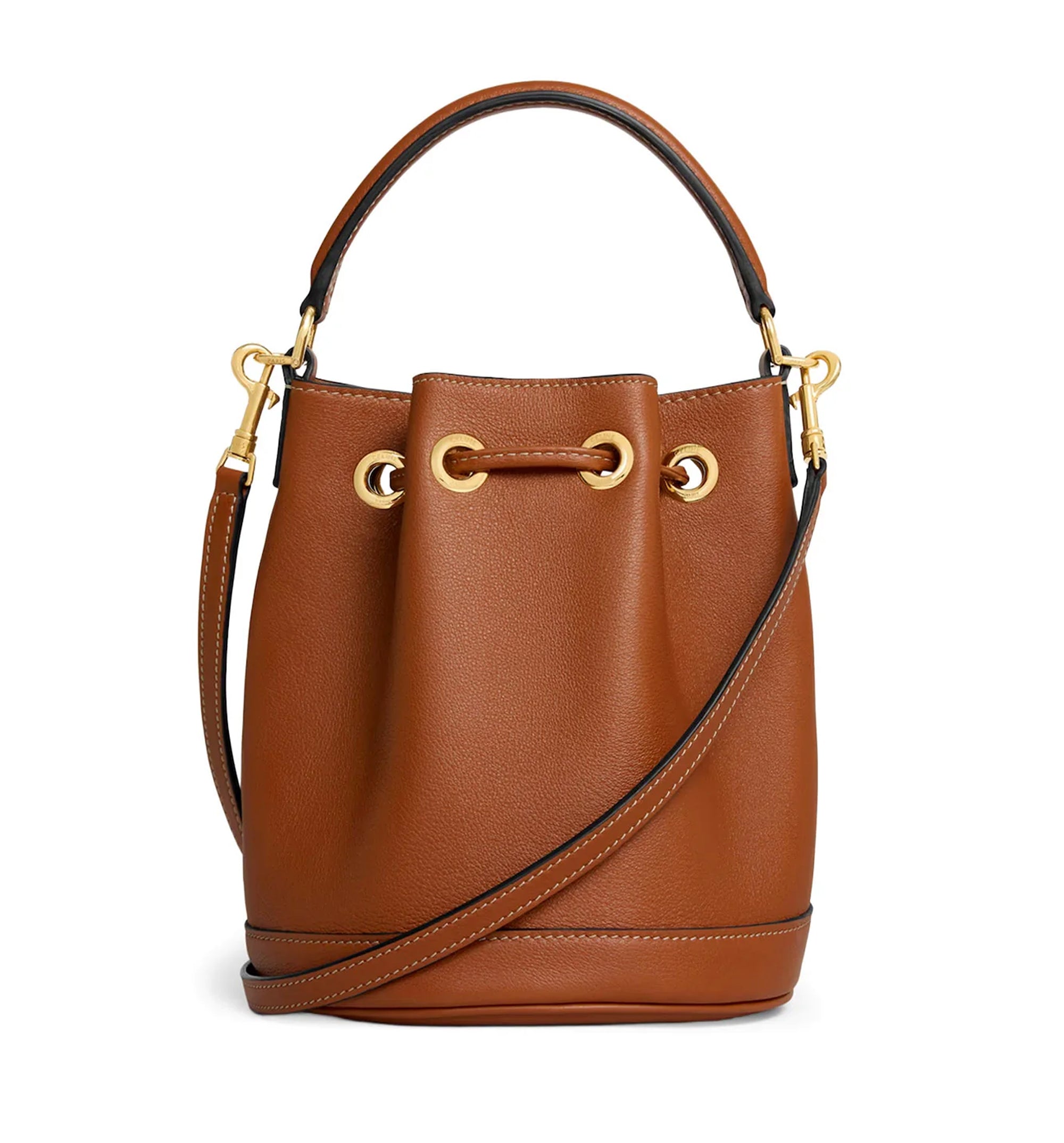 Teen Bucket Clara Leather Bag - Brown
