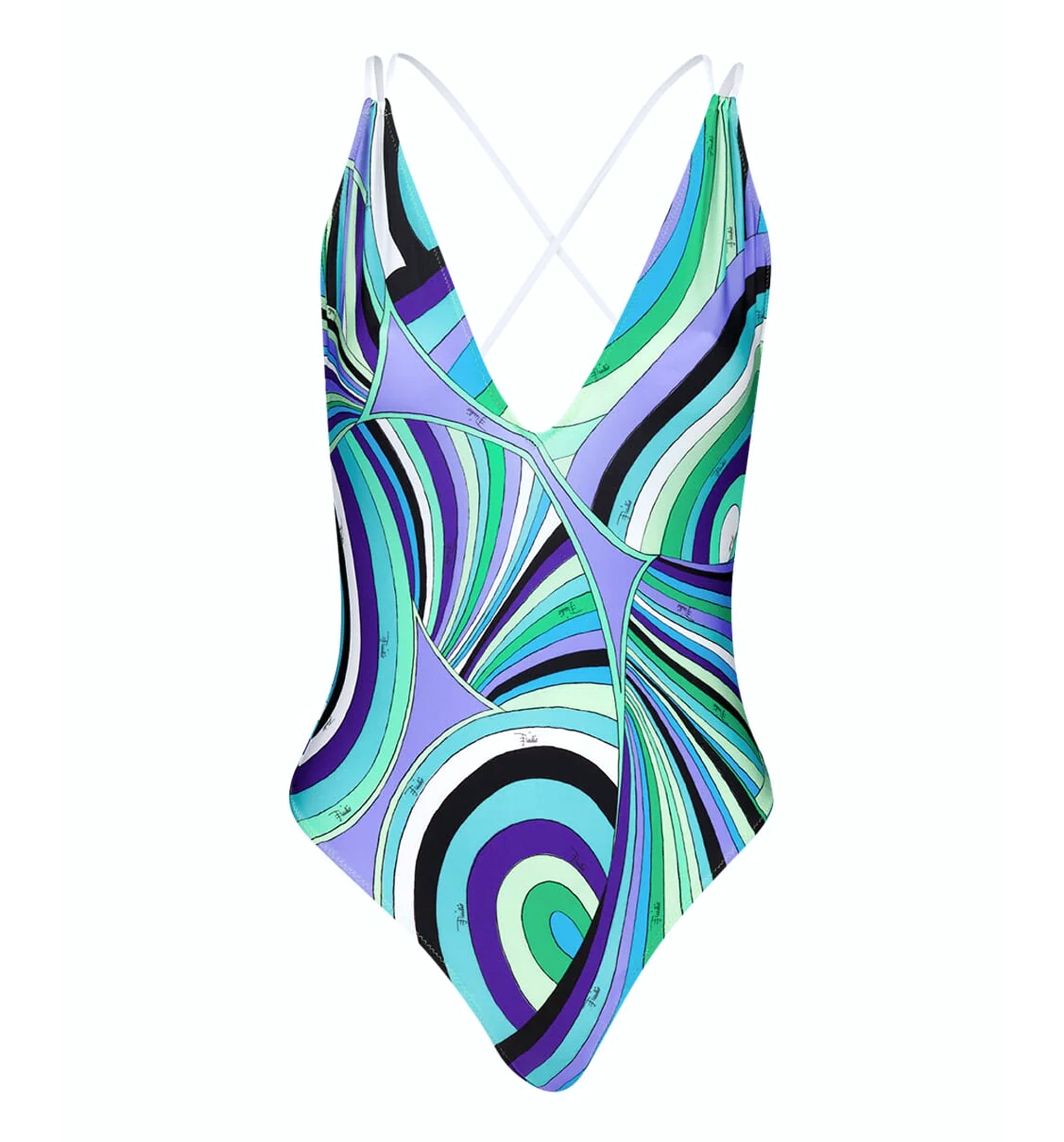 Iride Print Swimsuit - Turquoise Mix
