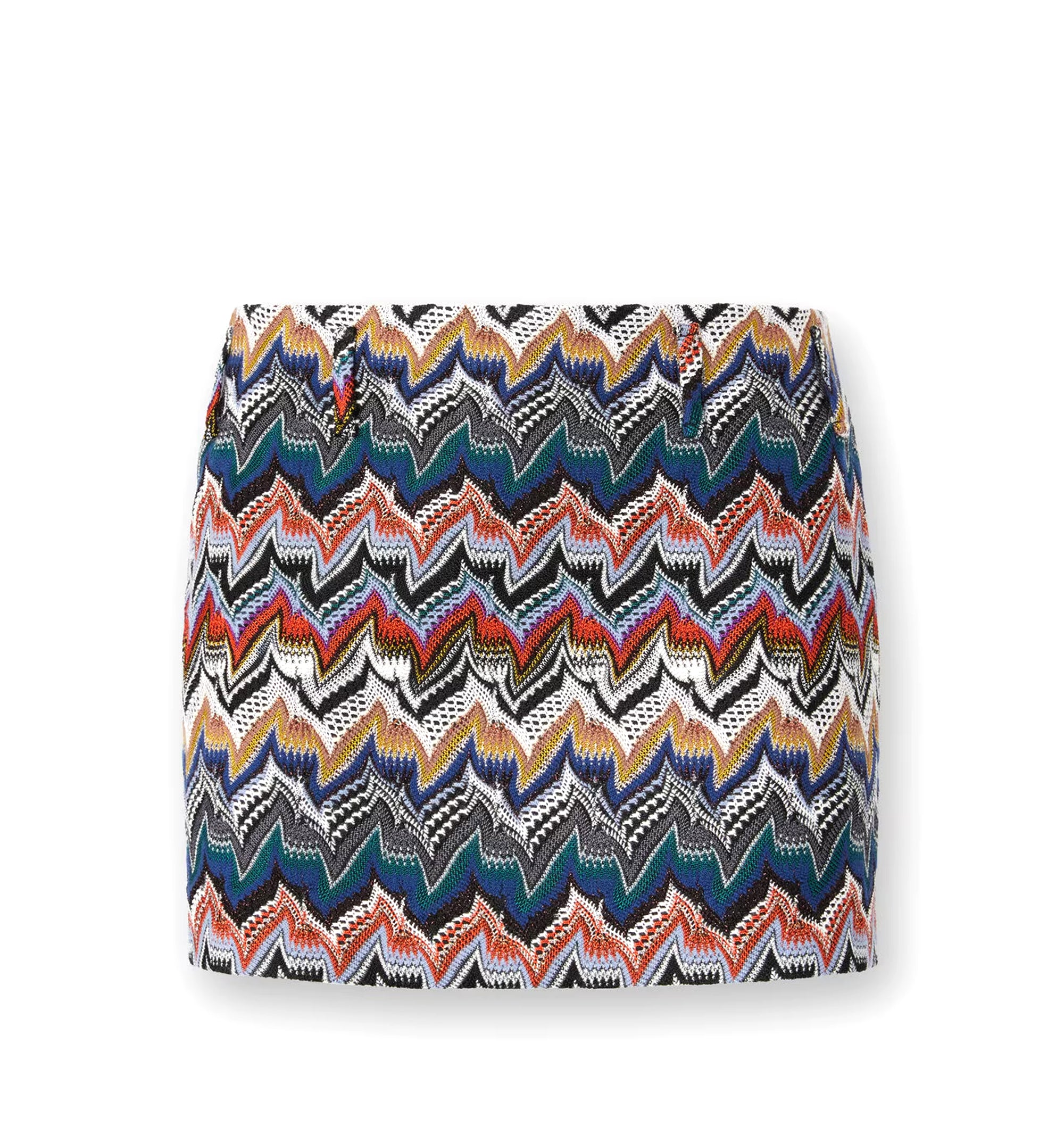 Mini Skirt In Embroidered Lace - Multicoloured
