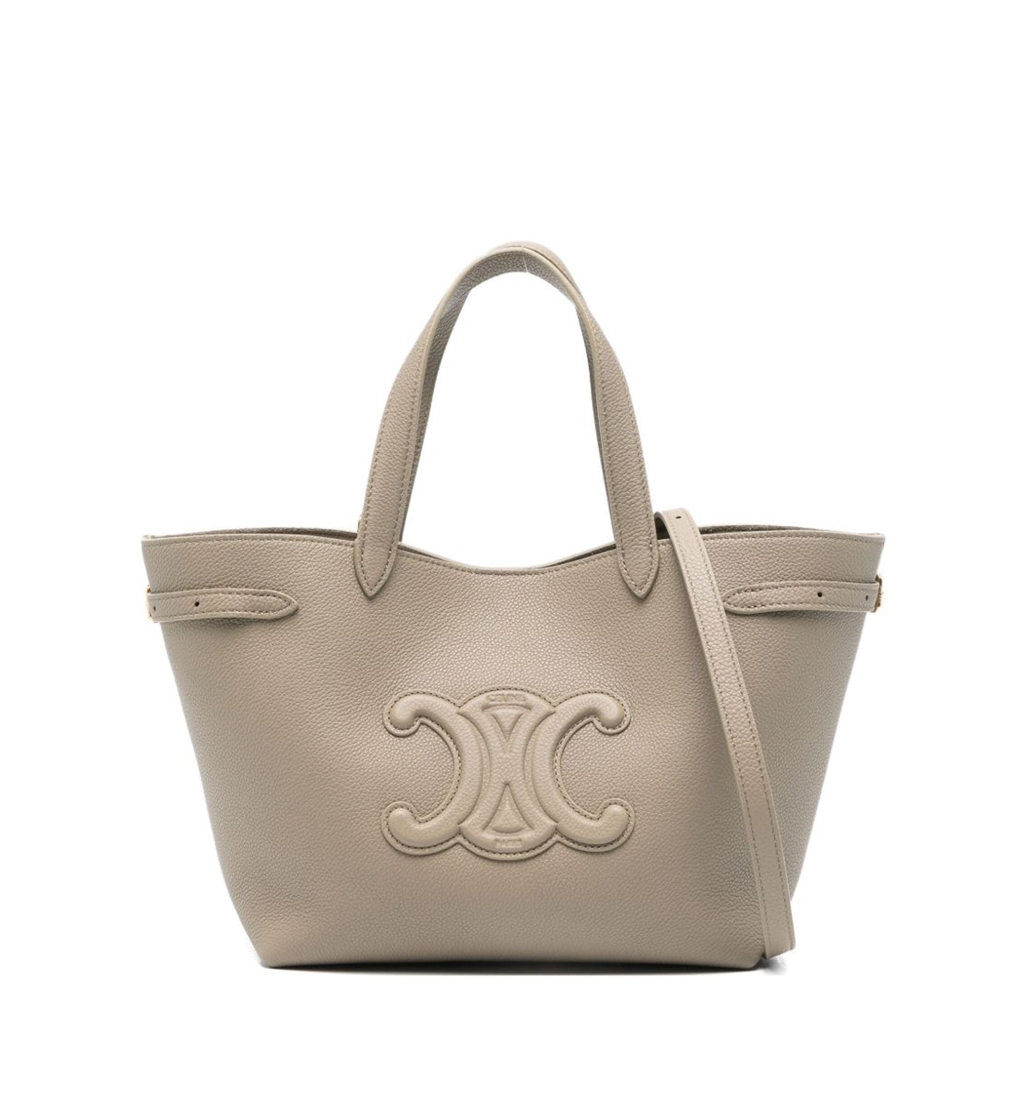 Mini Cabas Anais Cuir Triomphe in Grained Calfskin - Modern Taupe