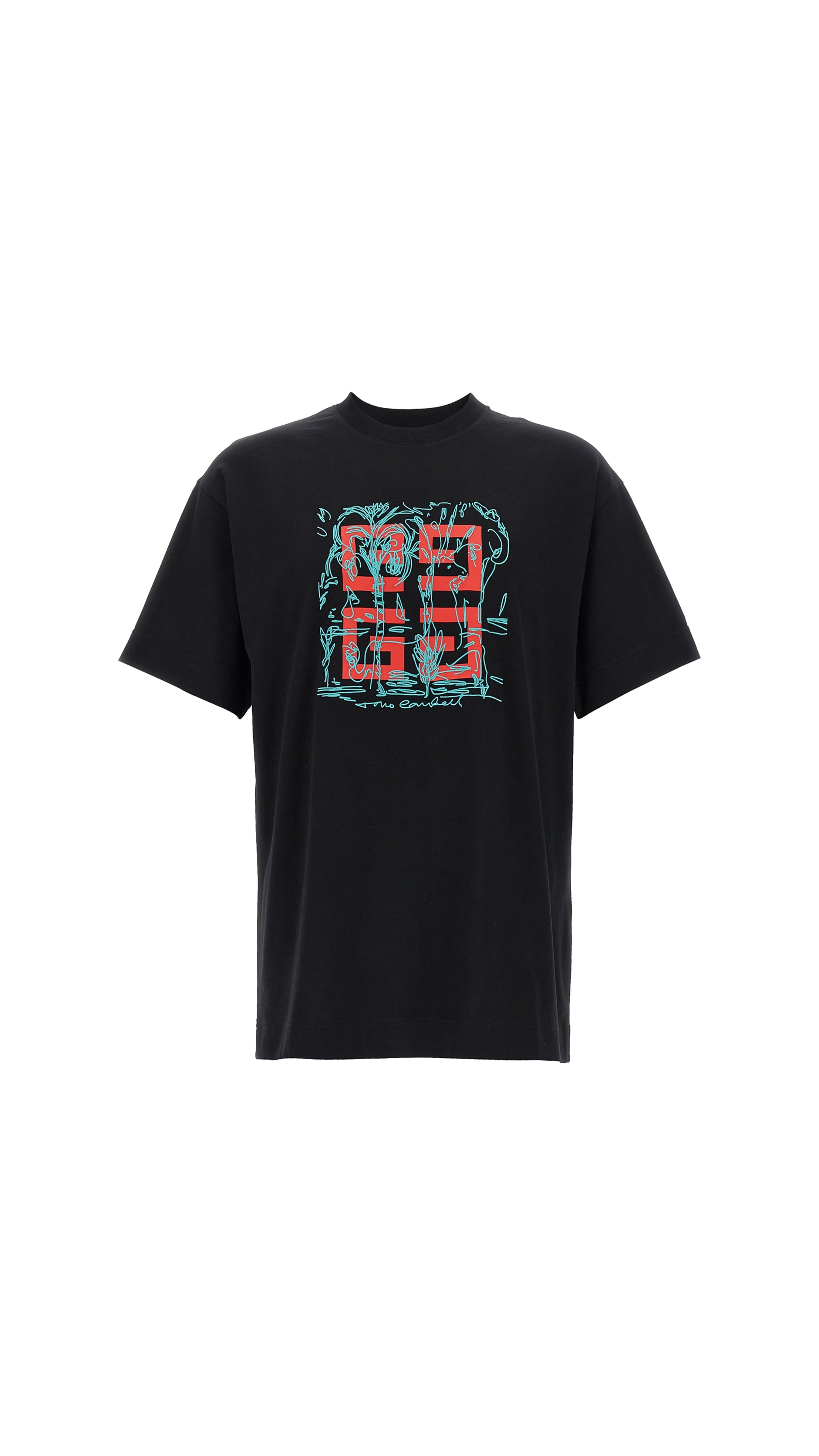 4g T-shirt In Cotton - Black