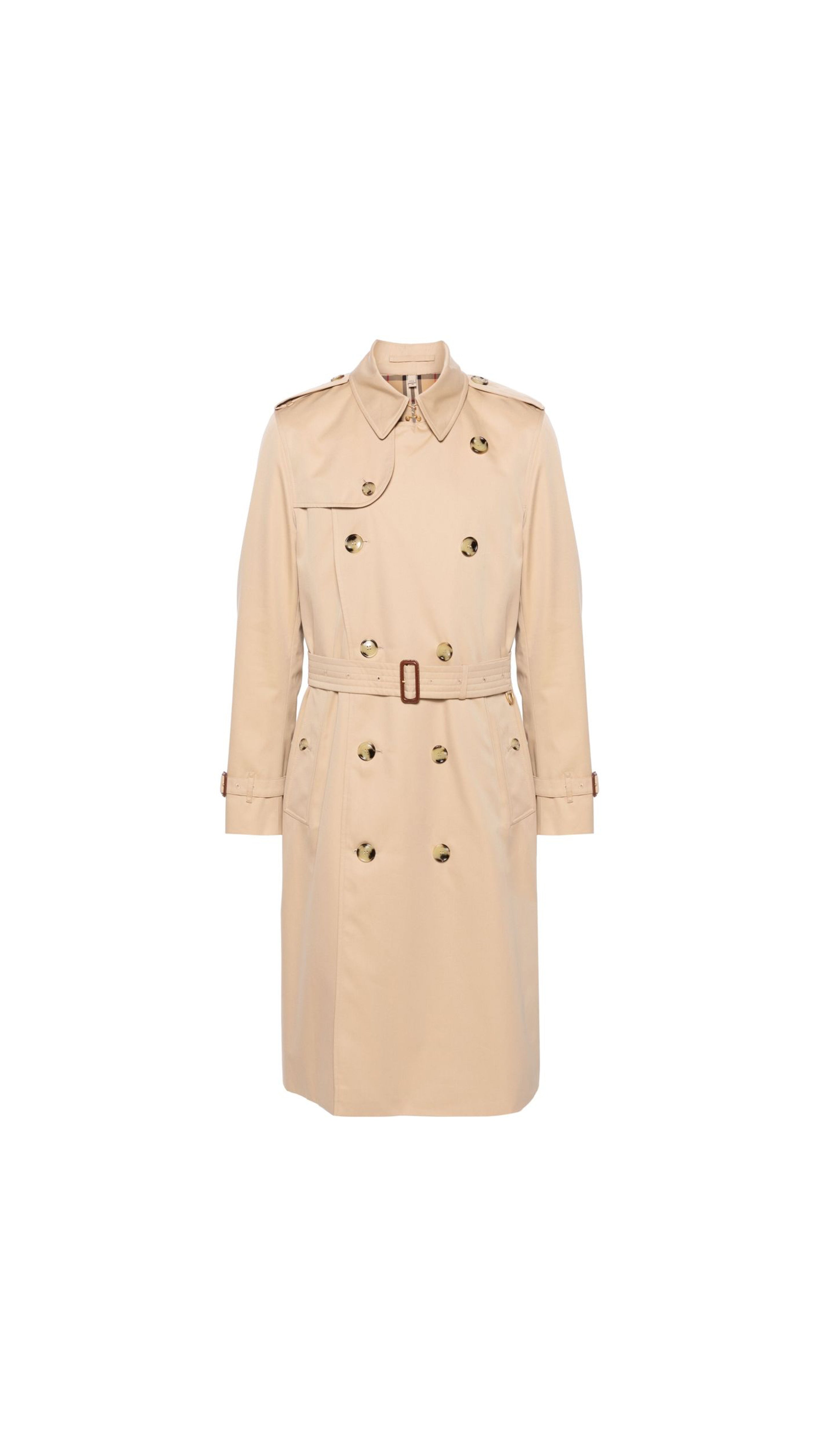 Long Kensington Heritage Trench Coat - Beige