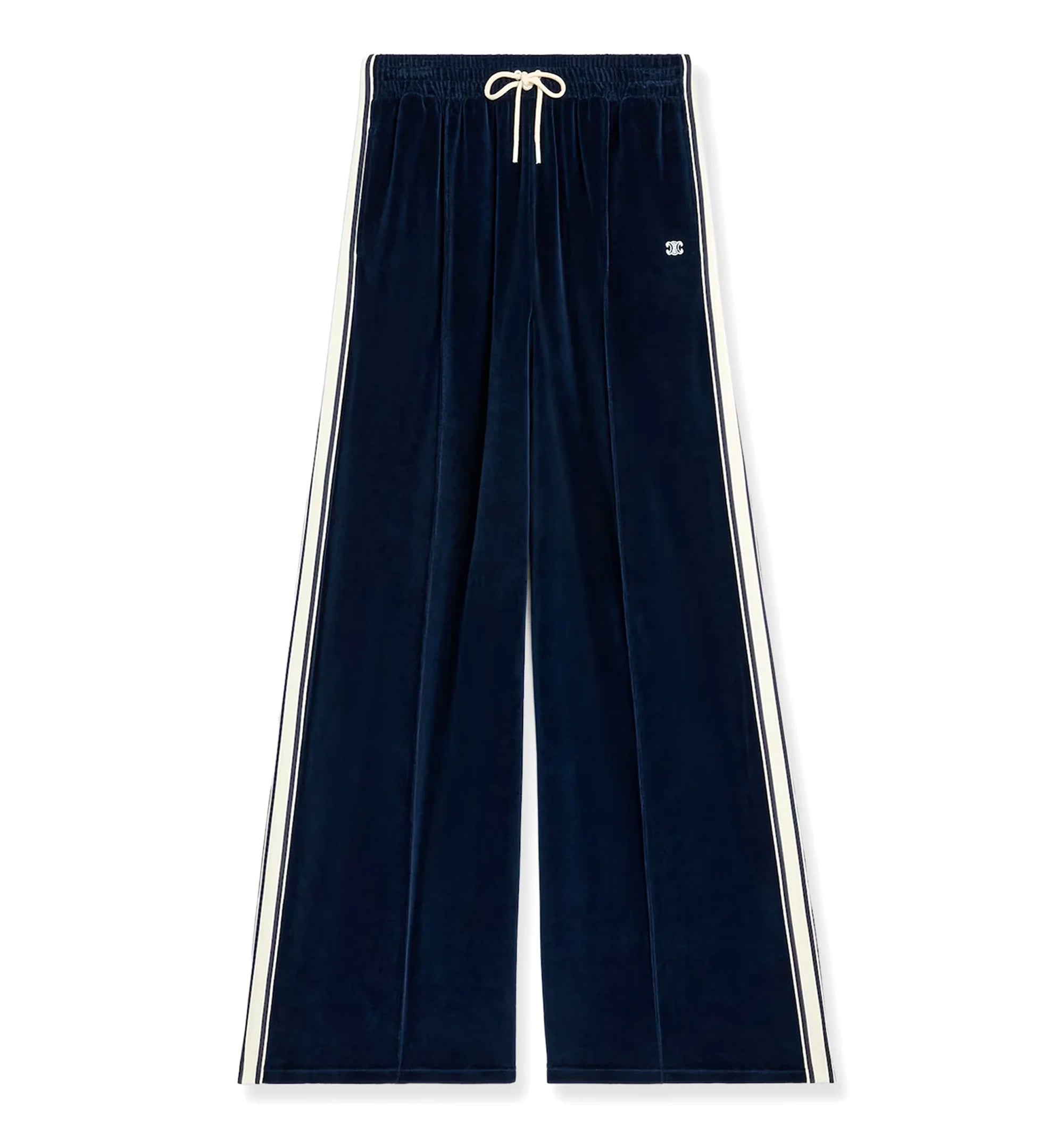 Chenille Jogging Trousers With Triomphe Embroidery - Blue