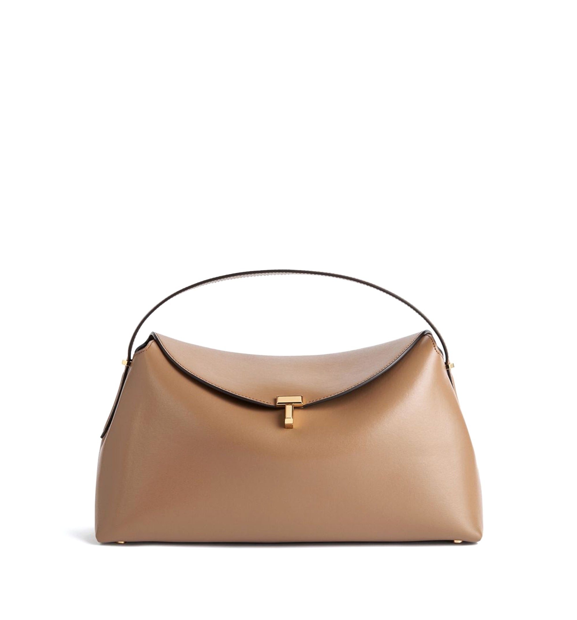 T-lock Leather Top Handle Bag