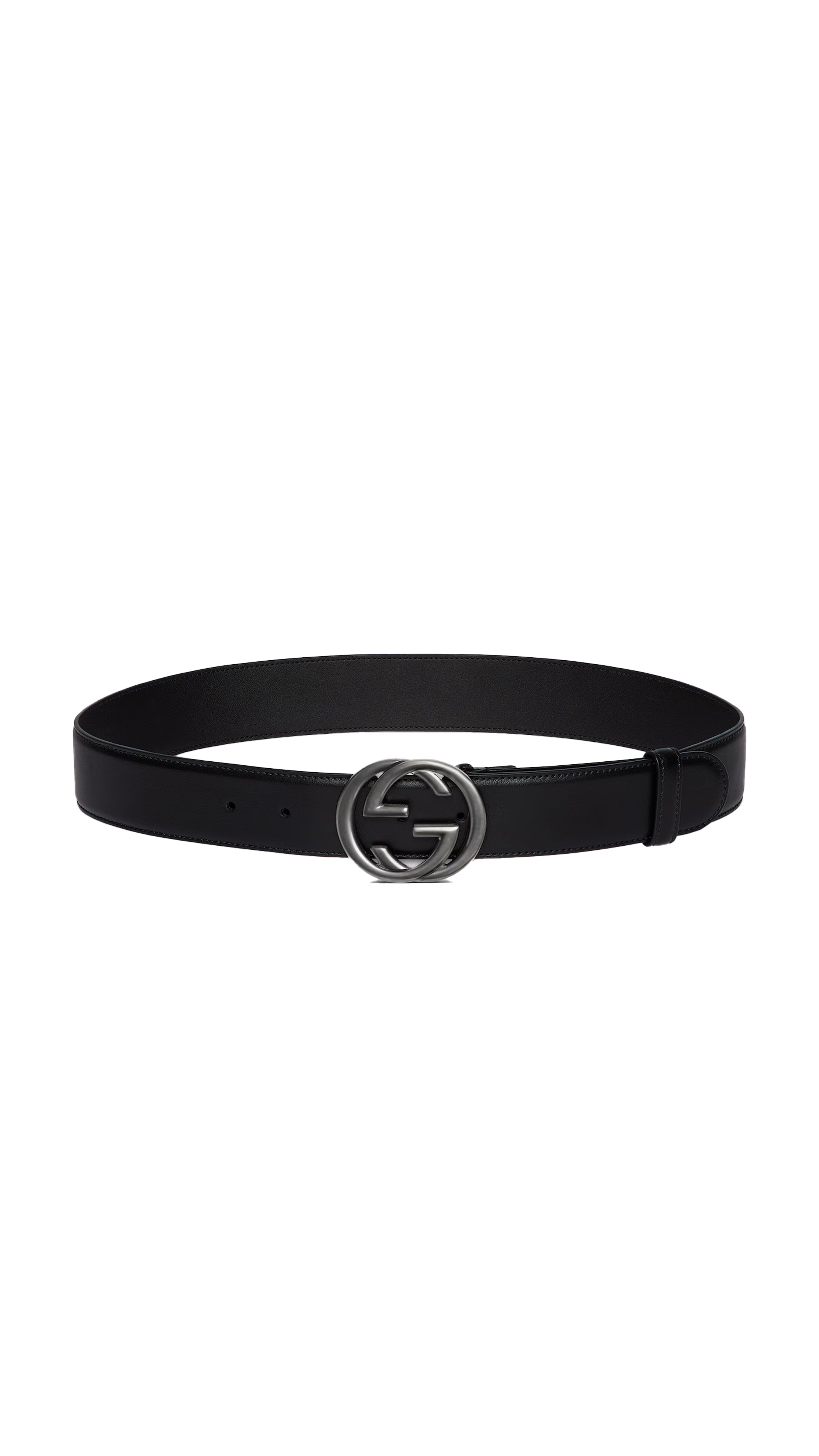 Belt With Interlocking G Buckle - Black