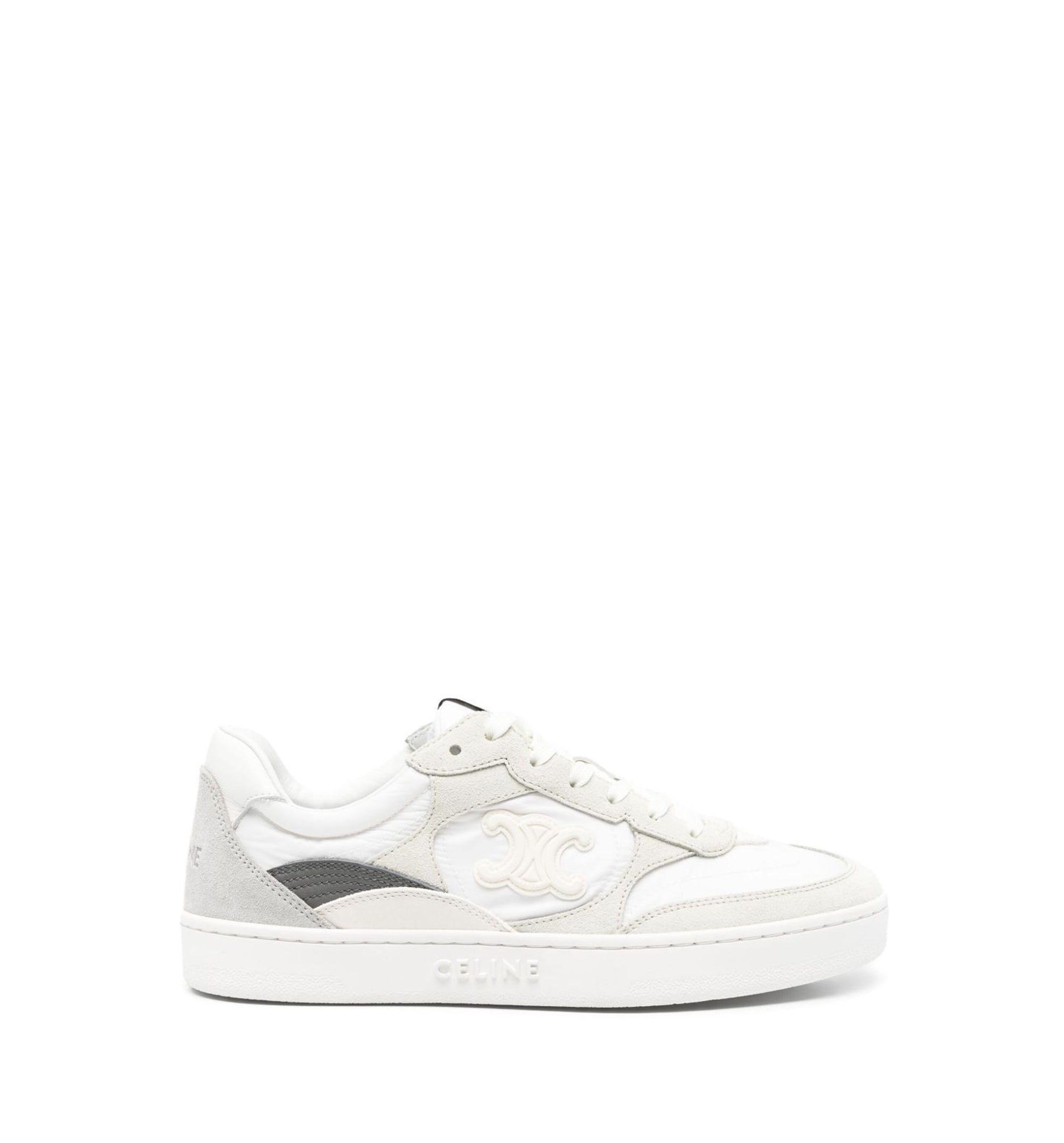 Lace Up Retro Triomphe Sneakers - White
