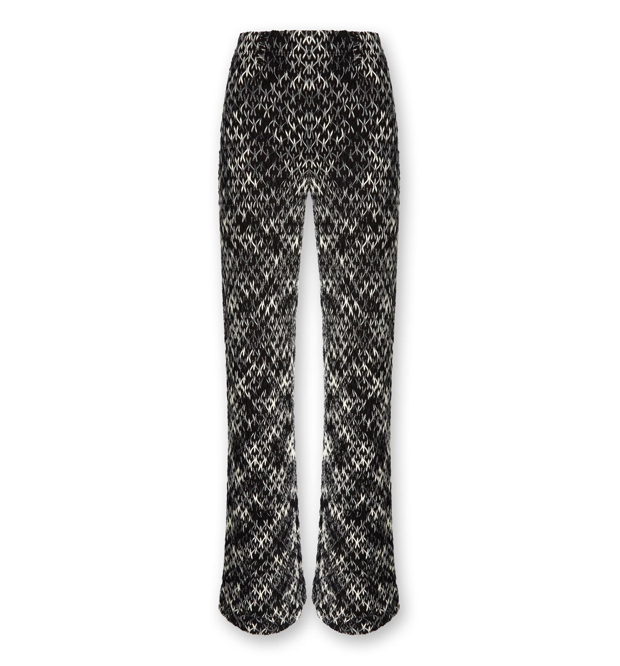 Palazzo Pants in Flame Lace - Black/White
