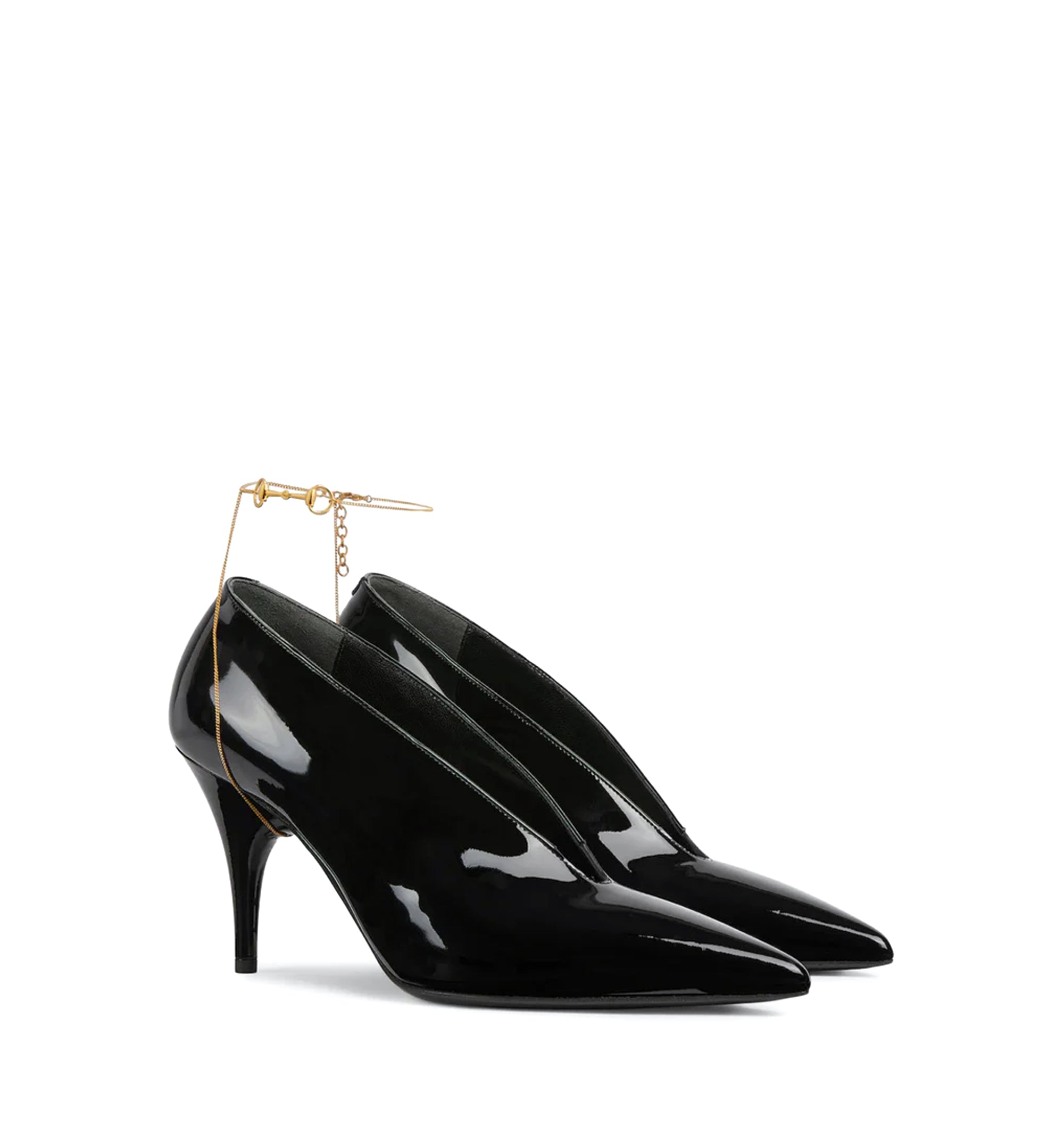 97 Patent Leather Sabot With Heel