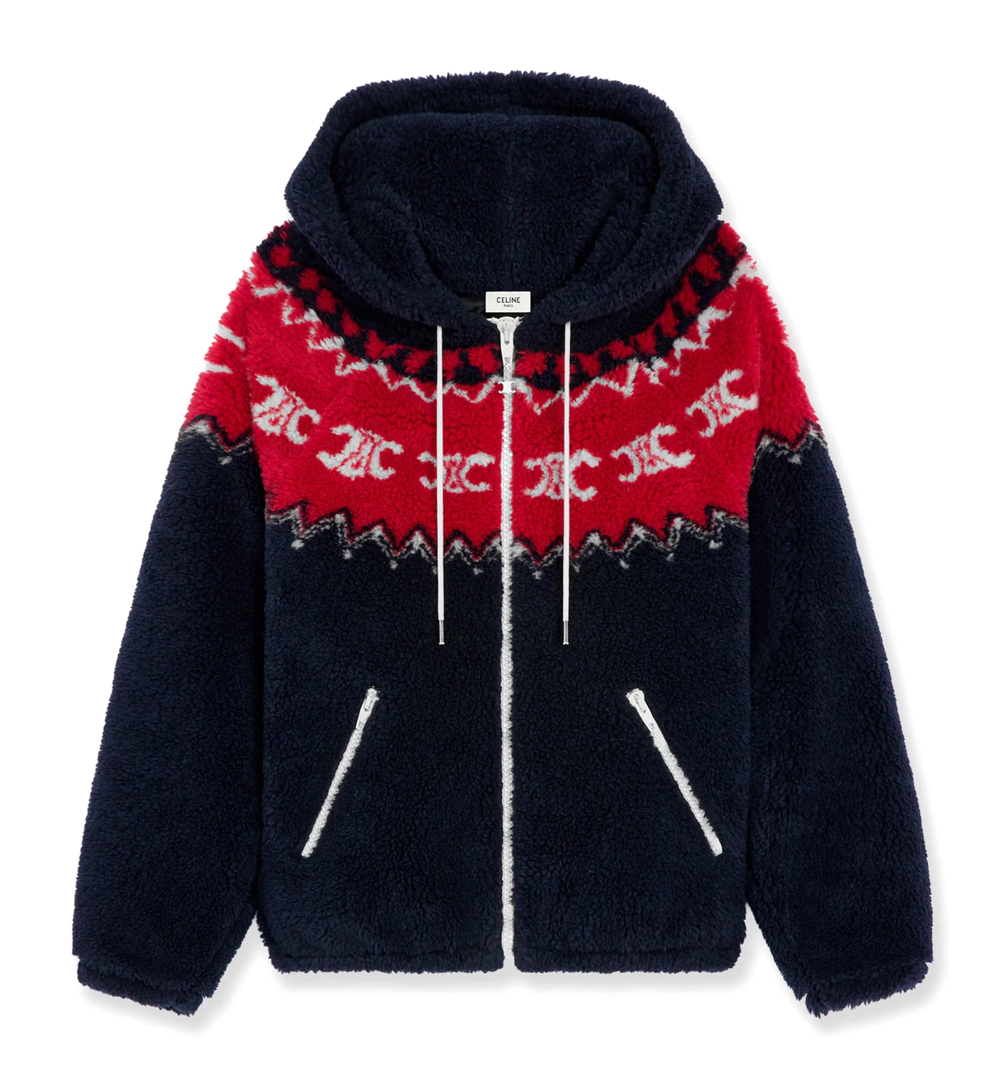Hooded Jacket In Triomphe Fair Isle Fleece