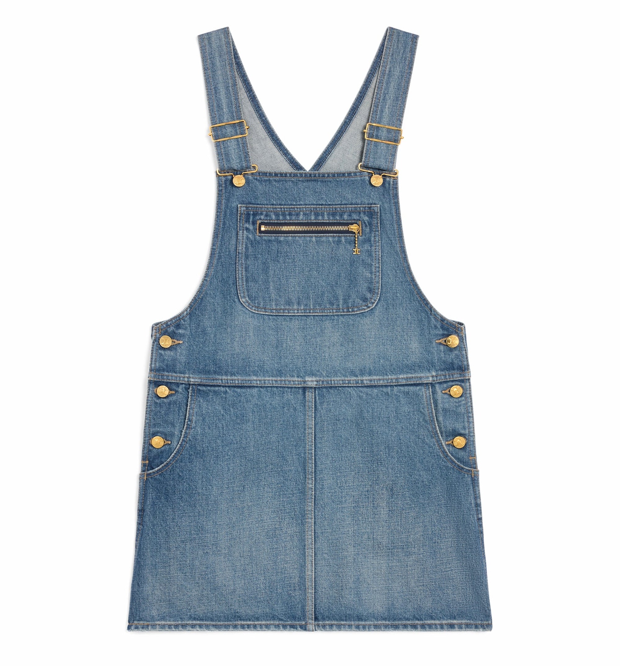Dungarees Mini Dress Union Wash Denim