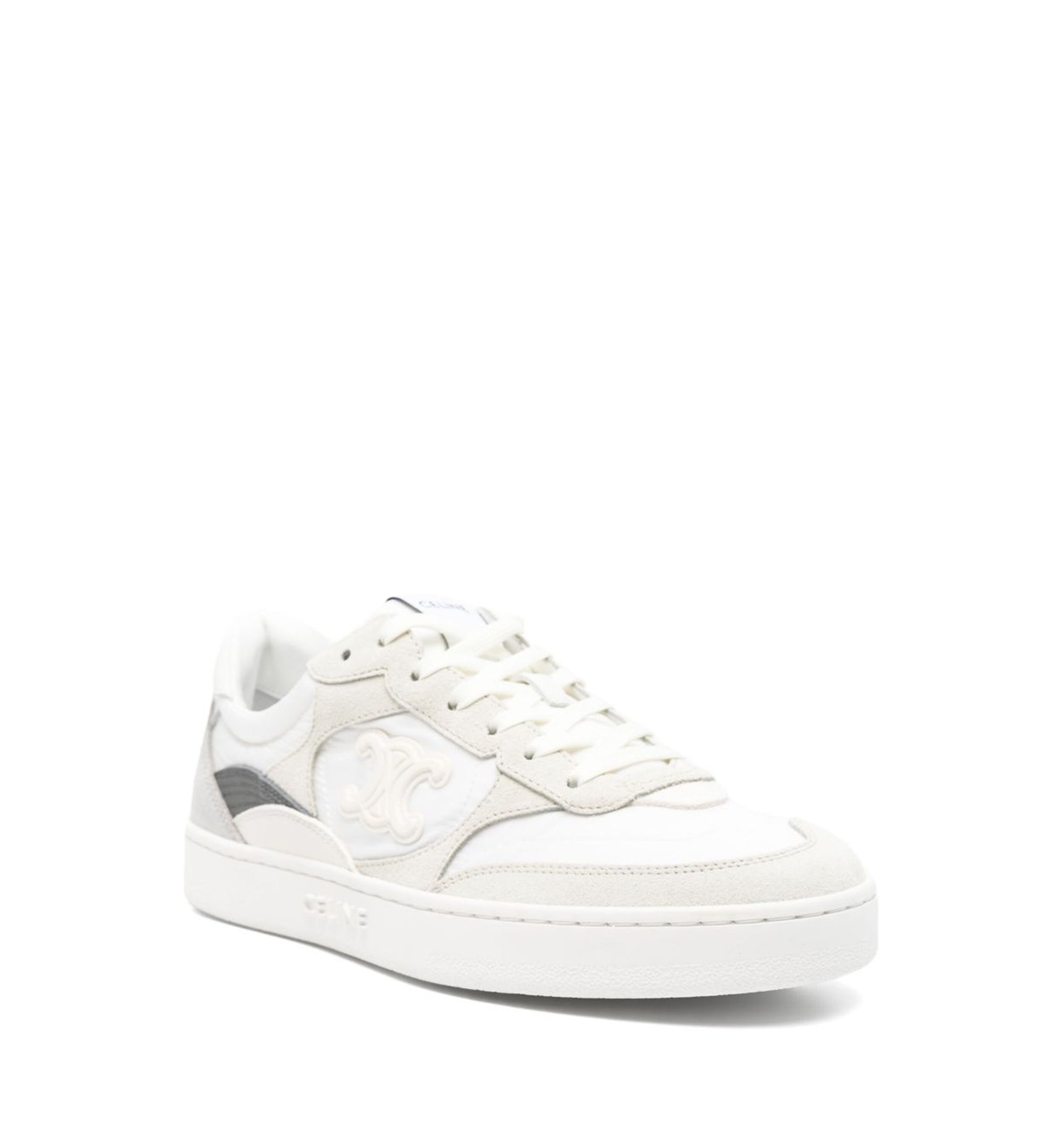 Lace Up Retro Triomphe Sneakers - White