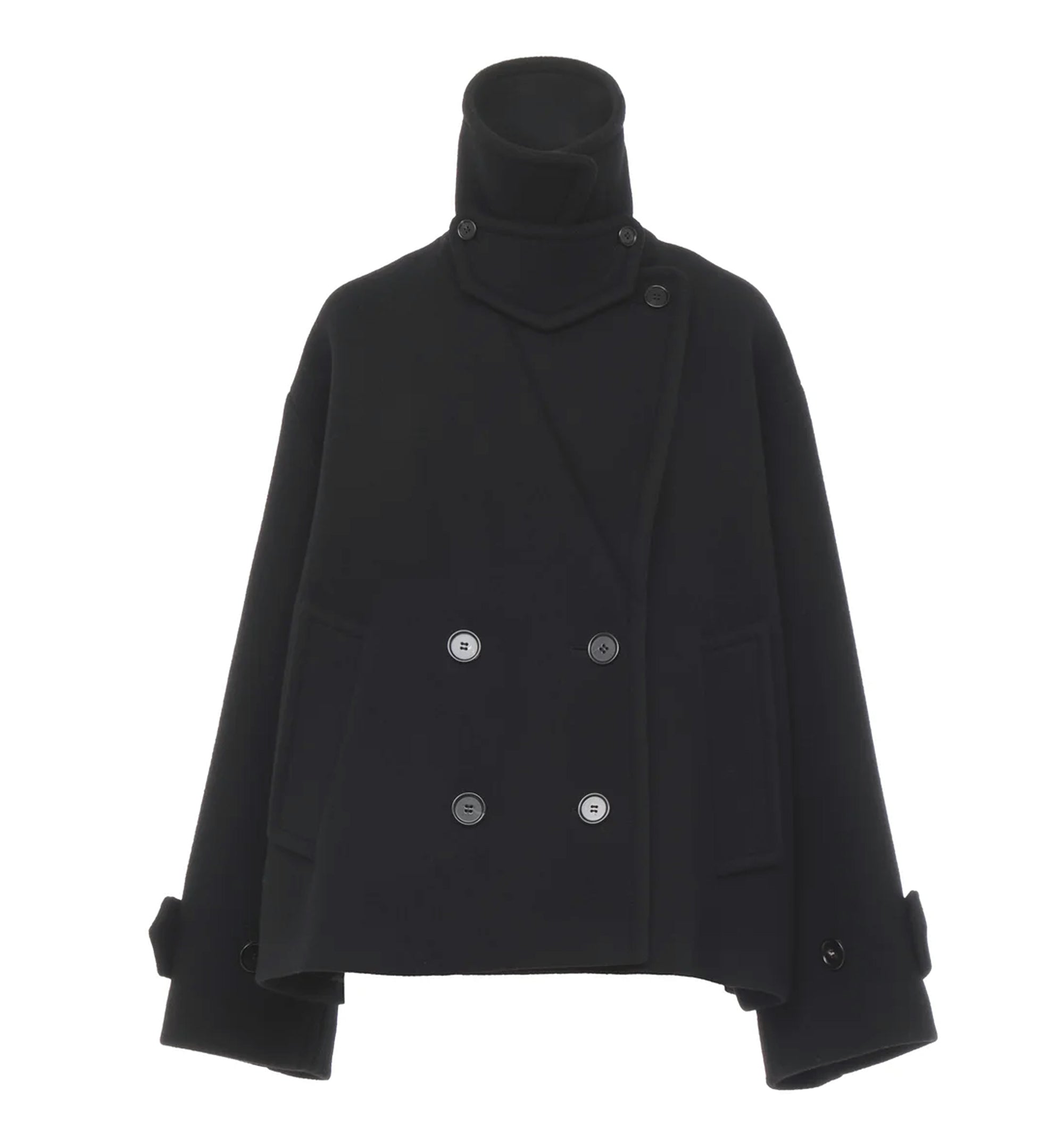 Oversized Short Coat In Wool