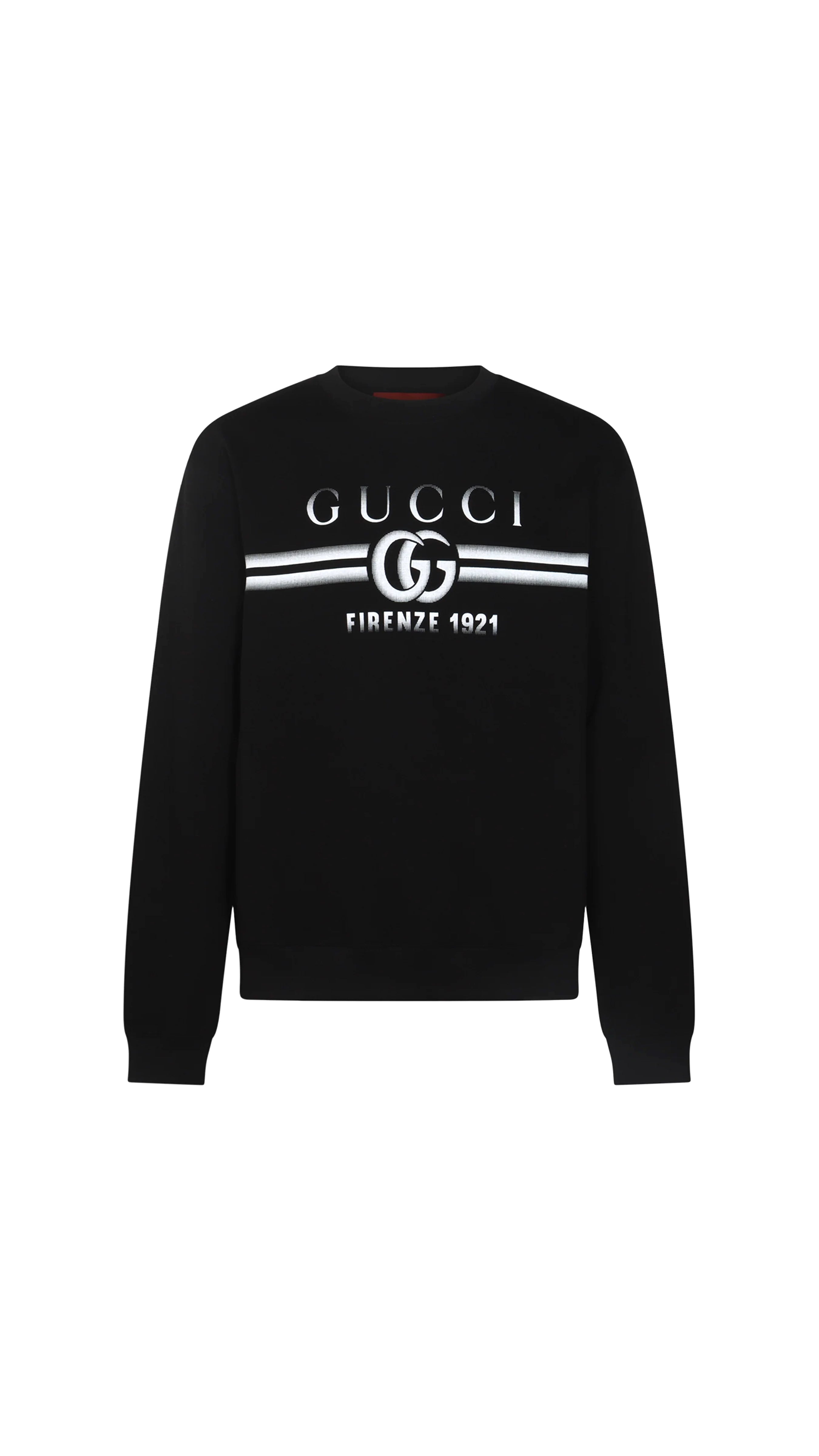 Printed Crewneck Sweatshirt - Black