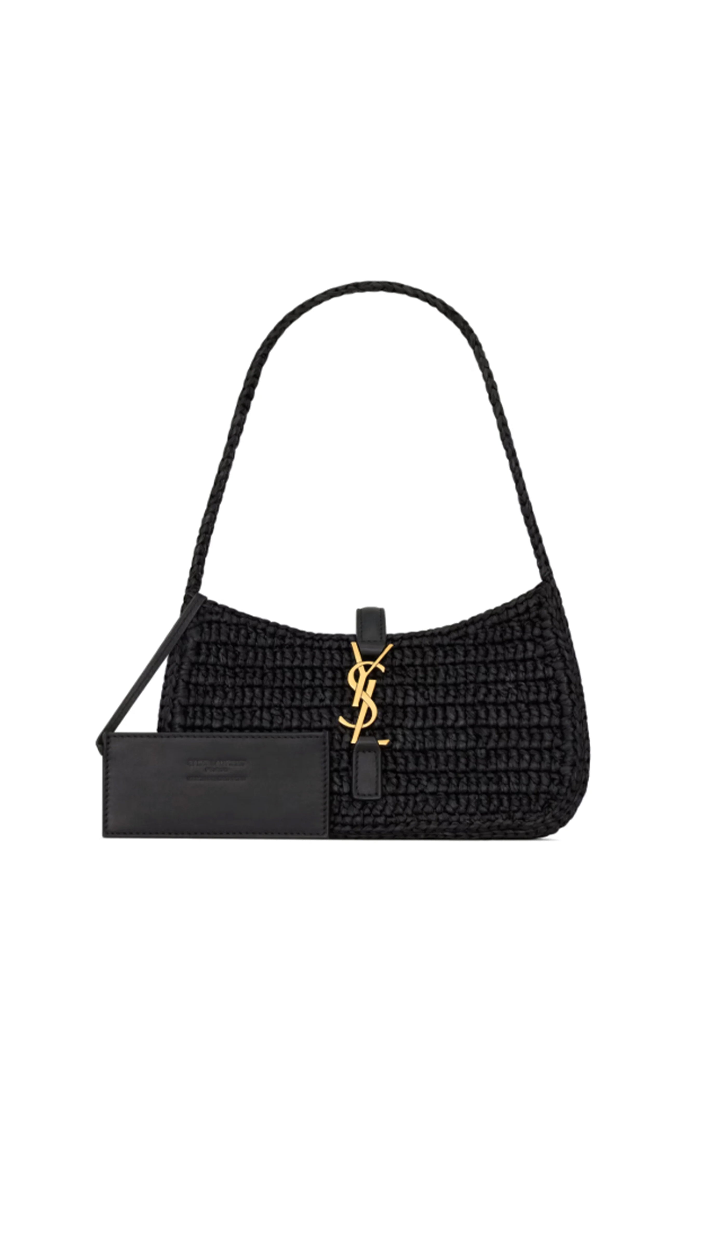 Mini Le 5 à 7 in Raffia - Black