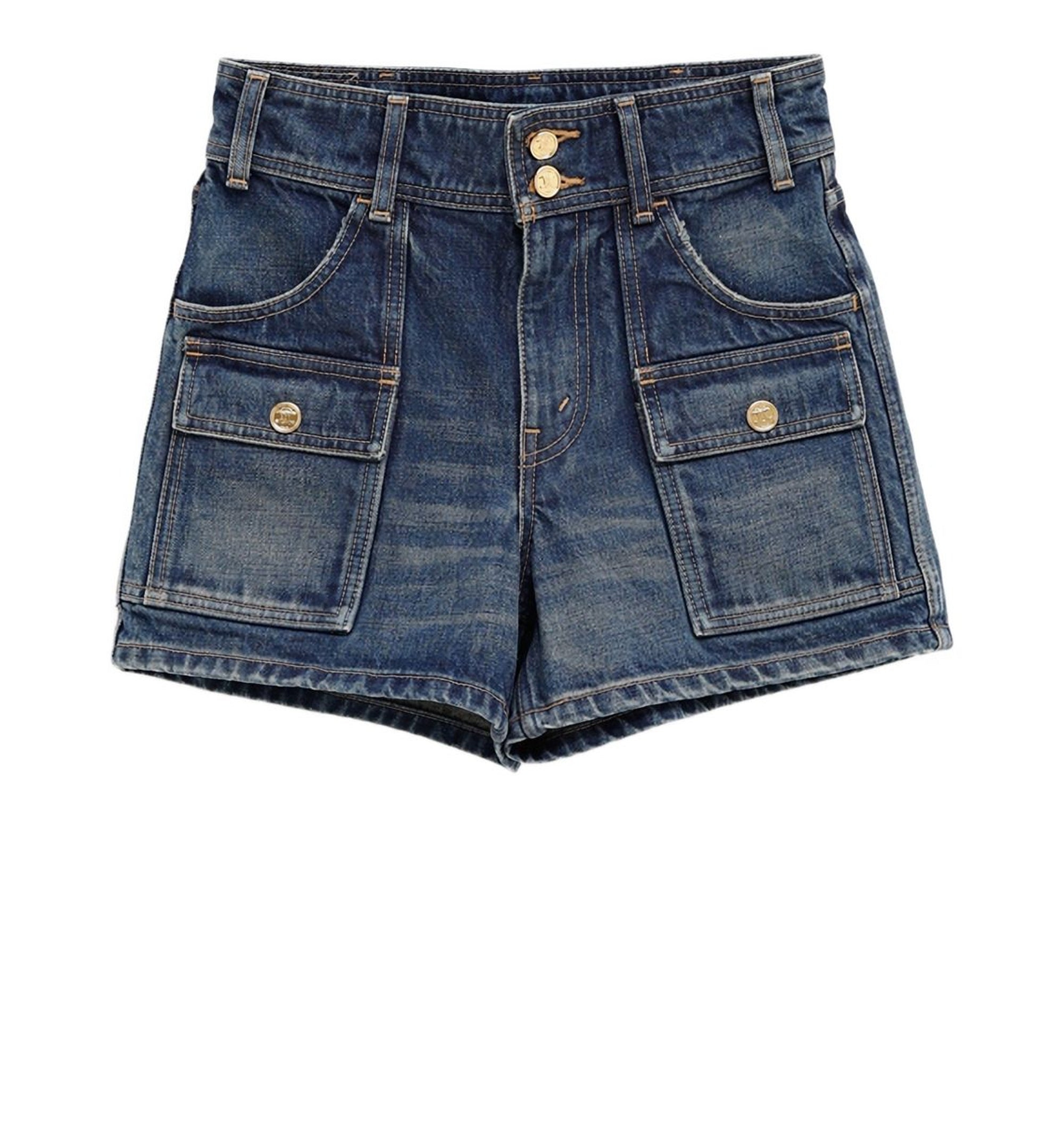 Kitty Shorts In Dark Union Wash Denim - Dark Union Wash