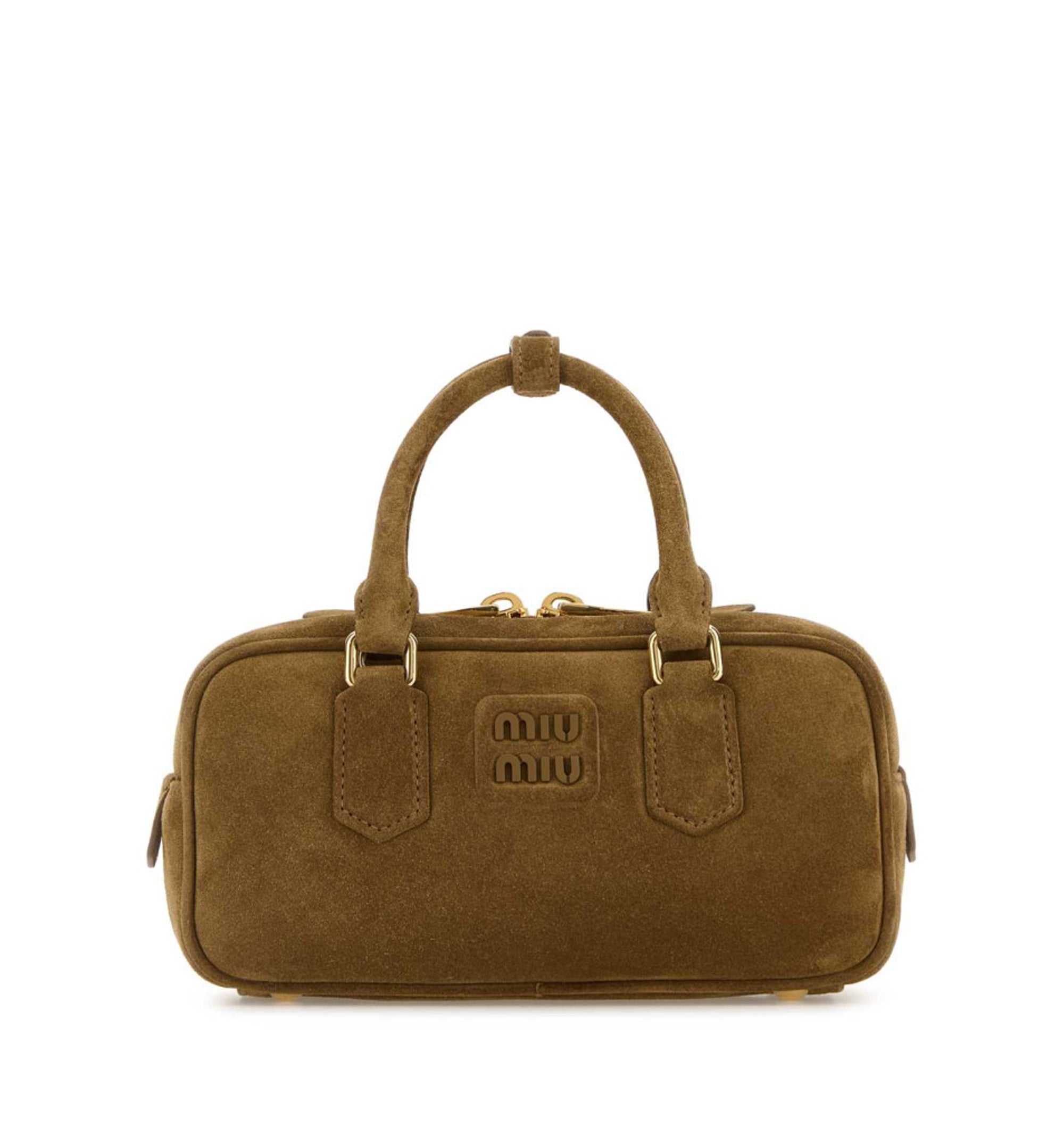 Arcadie Padded Suede Top-handle Bag