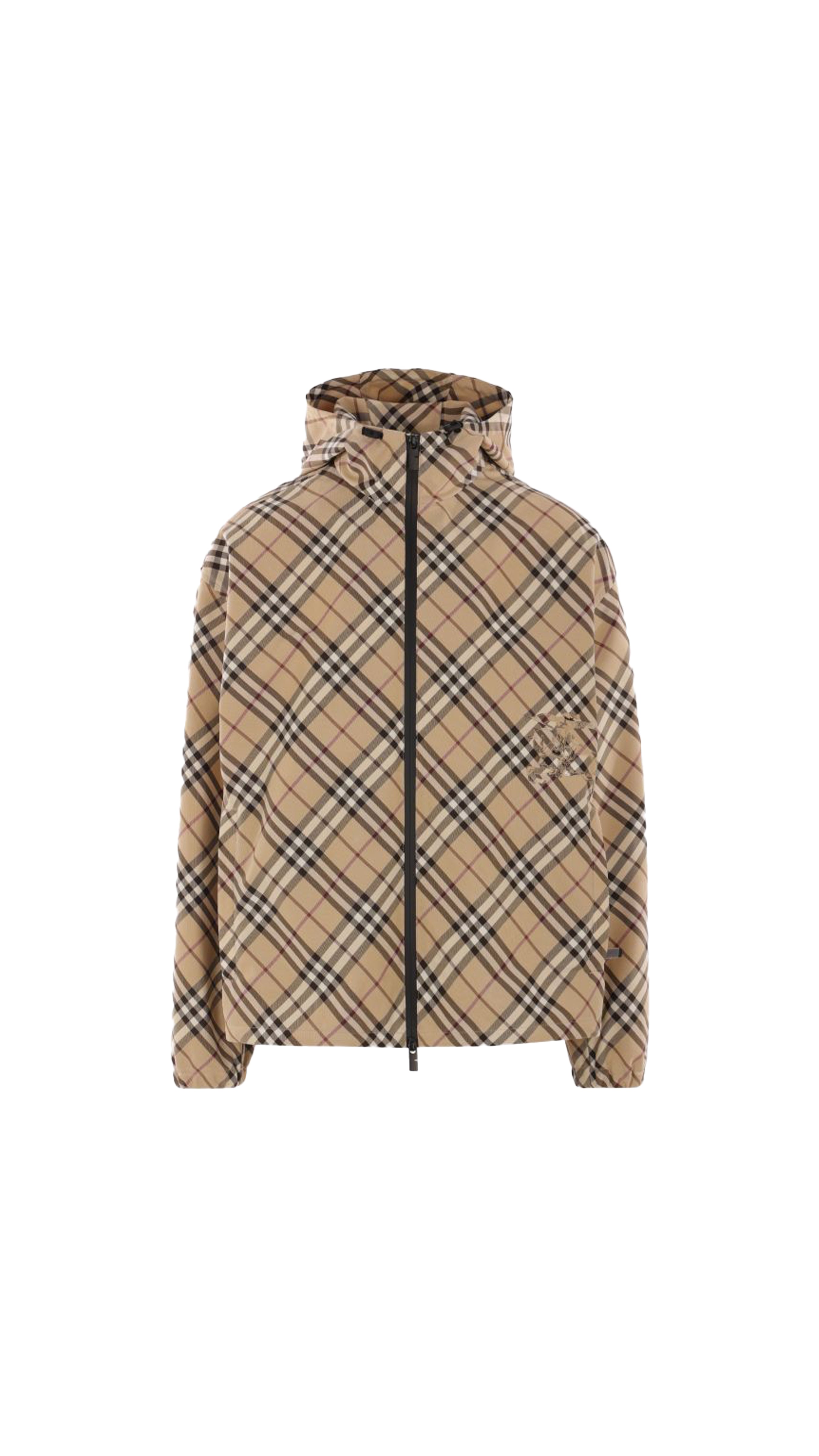 Check Twill Jacket - Beige