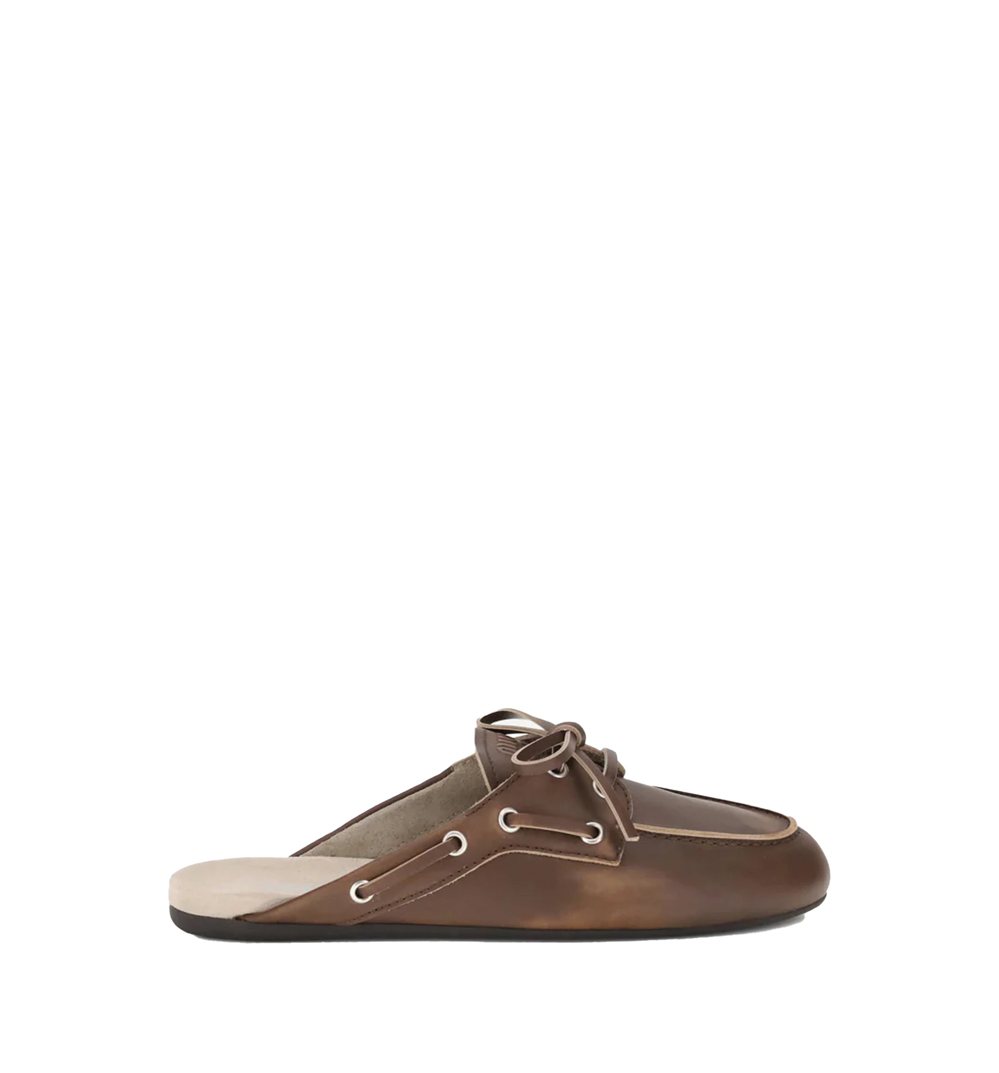 Leather Sabot Loafers