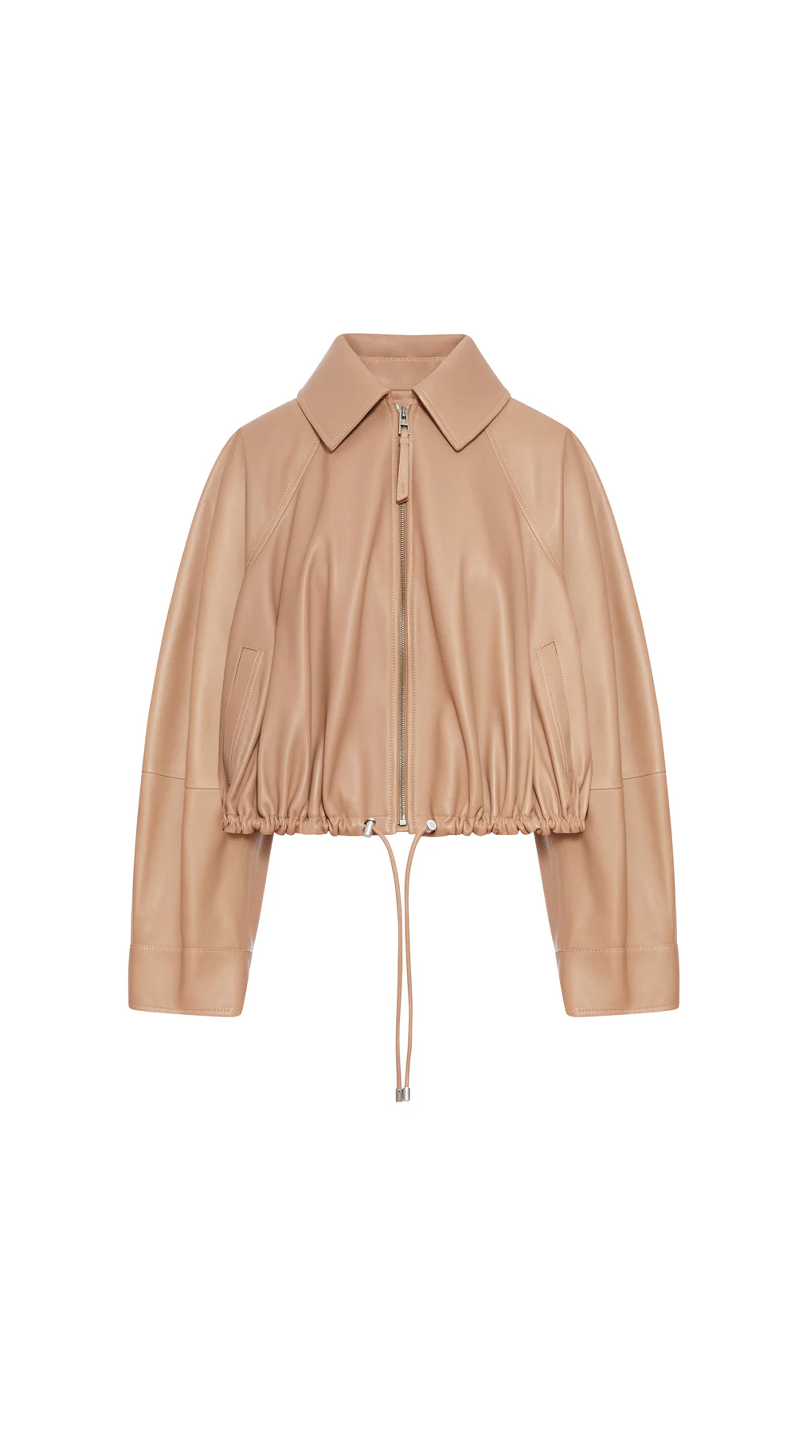 Balloon Jacket In Nappa Lambskin - Beige