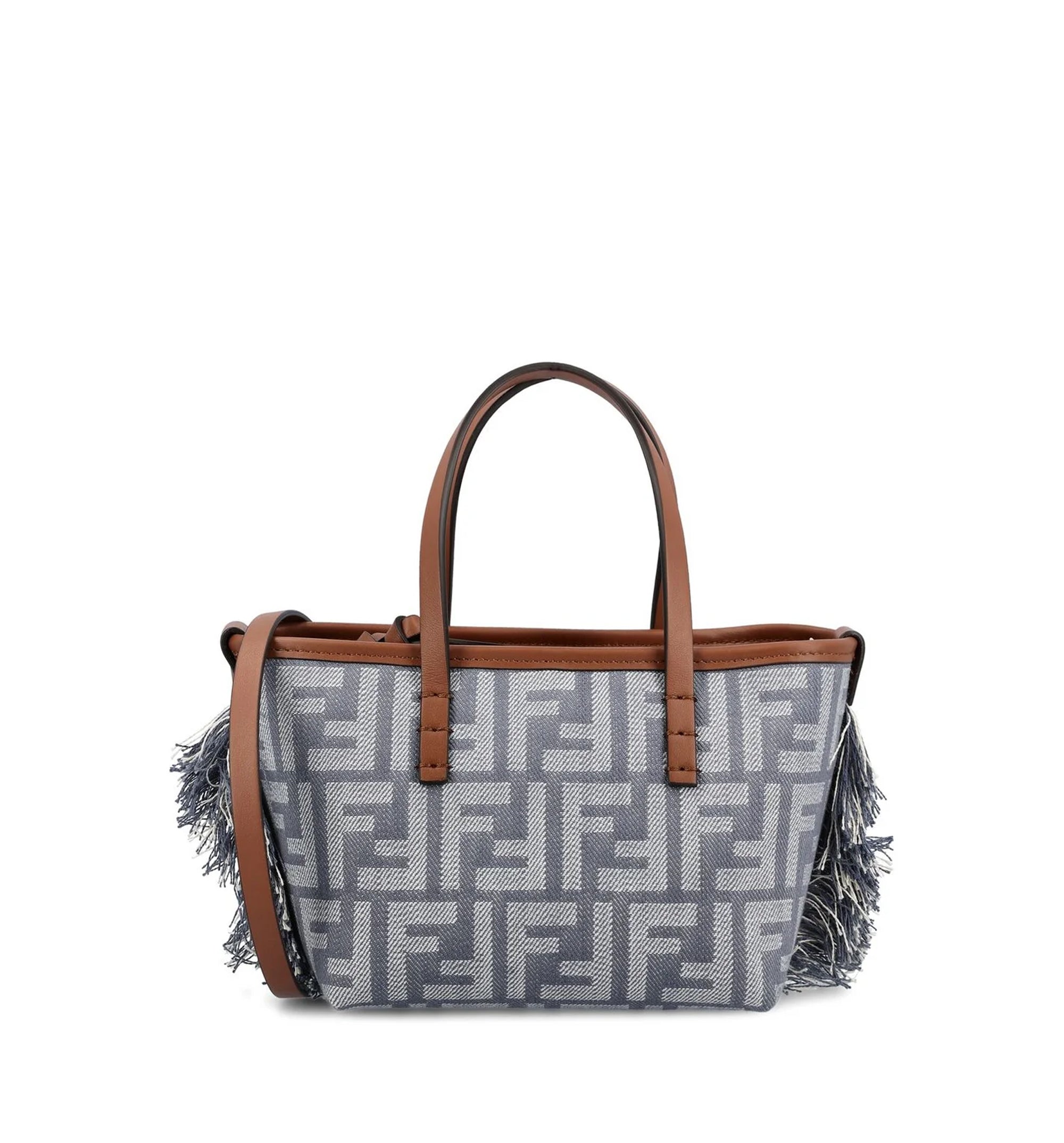 FF Jacquard Fringed Tote Bag