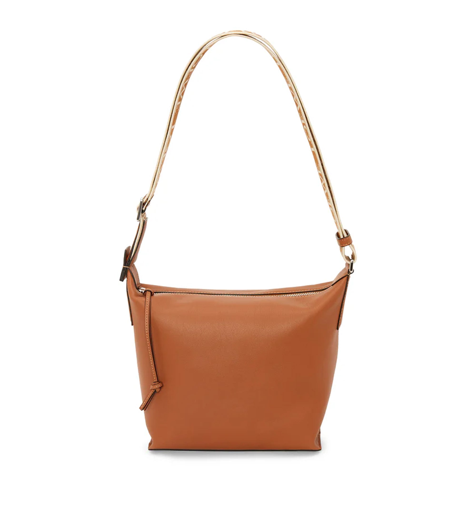 Small Cubi Crossbody Bag in Supple Smooth Calfskin and Jacquard