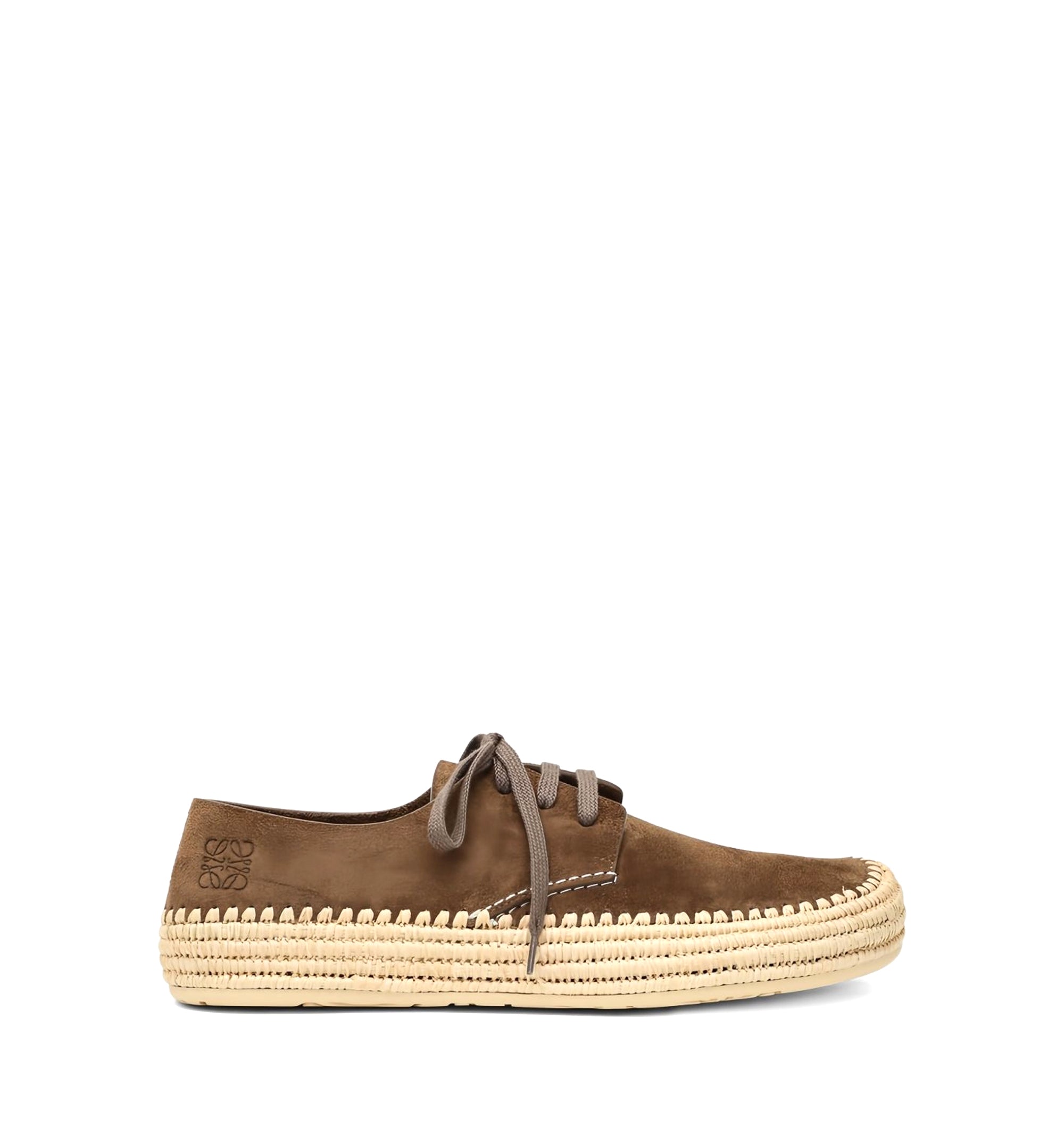 Rio Lace-up In Suede And Raffia