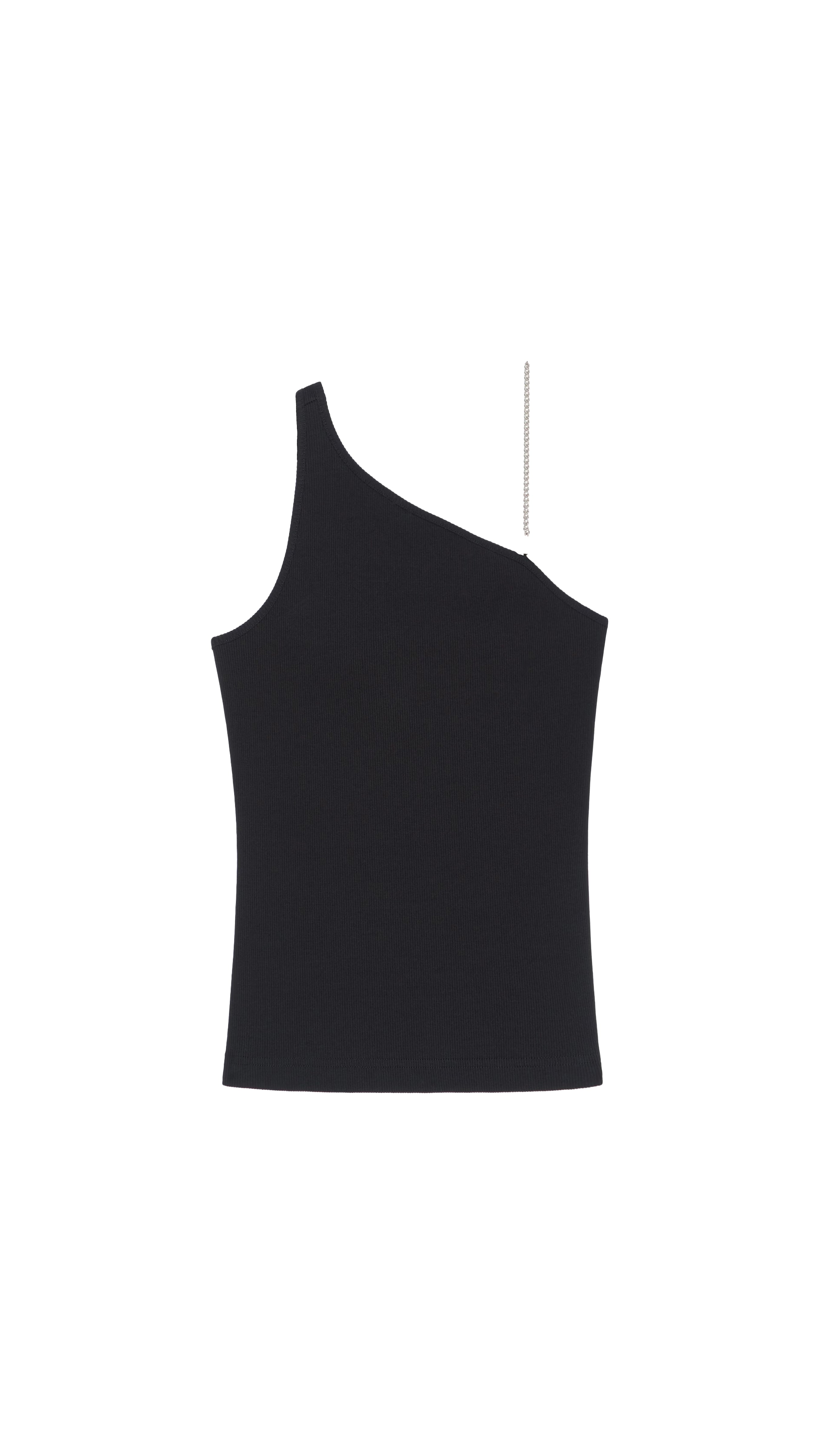 Asymetrical Top With Chain - Black